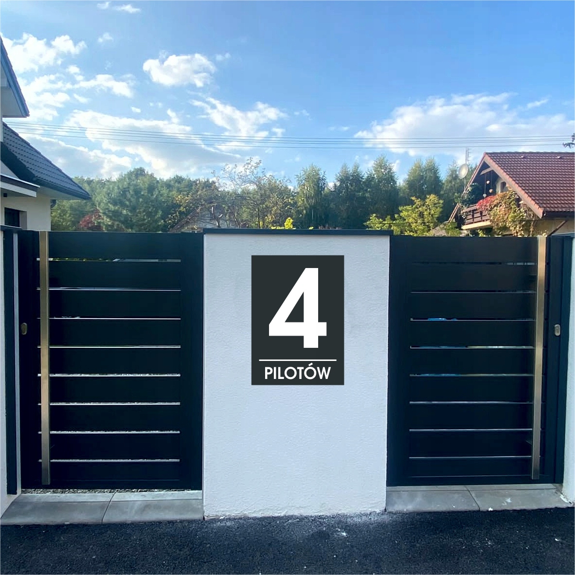 TABLICZKA ADRESOWA numer na dom 30x40 cm ALUMINIUM Antracyt Marka Craft Print