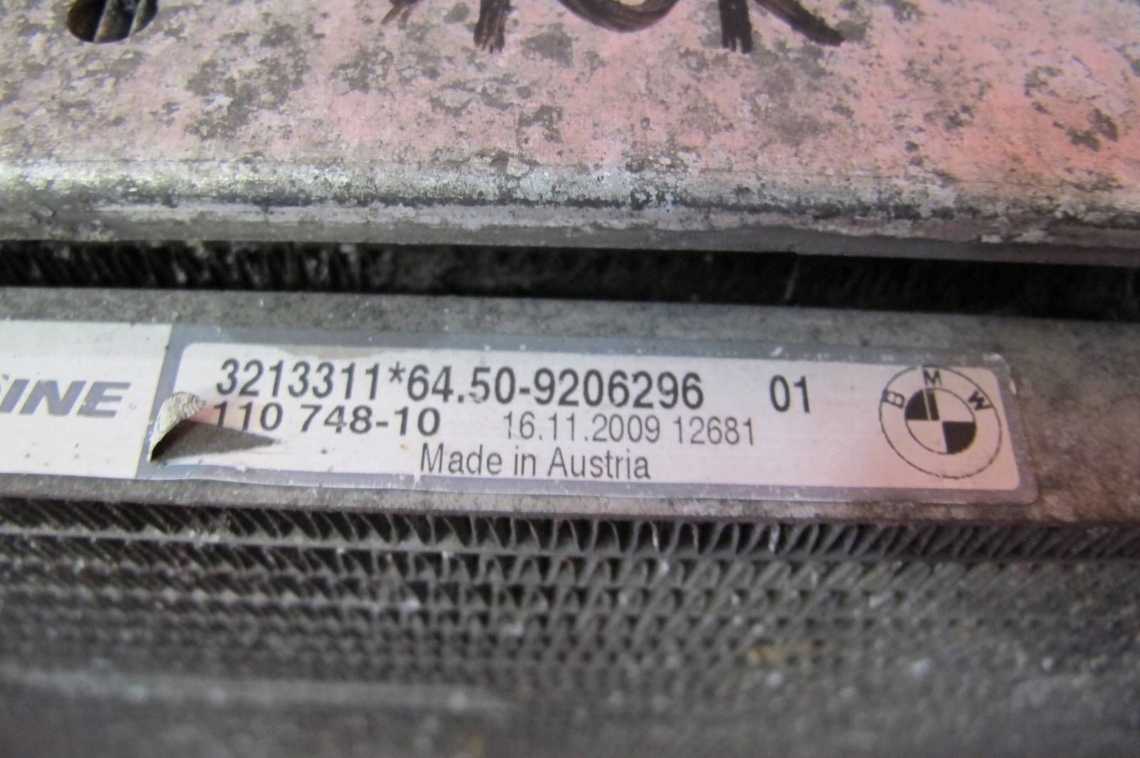 BMW 3 E90 E91 2.0 D N47D20C chladiče ventilátor MANUAL KOMPLET 318d