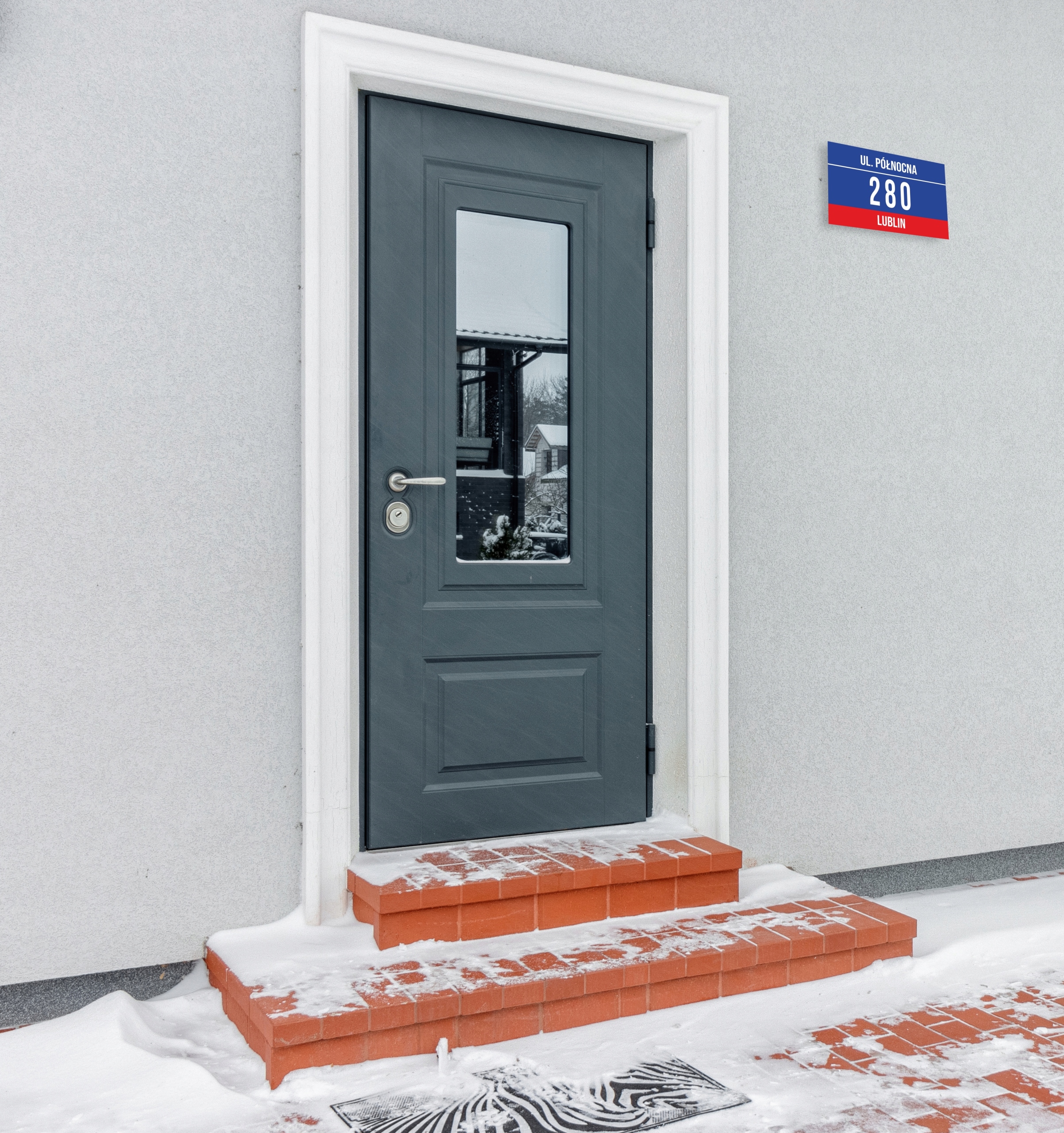 Tabliczka Tablica ADRESOWA ALUMINIOWA Numer domu EAN (GTIN) 5904305743363