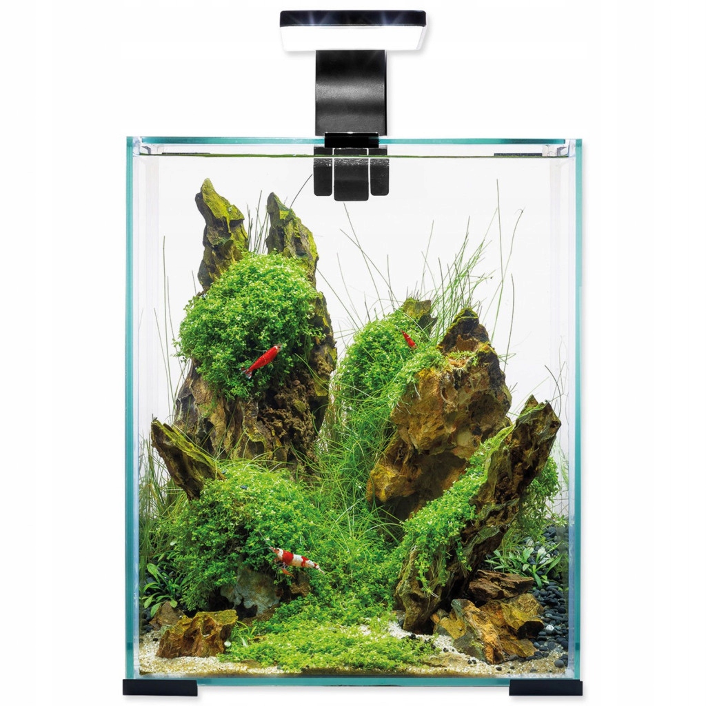 Aquael Akvarijní set Shrimp Smart Day&amp;Night černý, 19l, 25x25x30cm