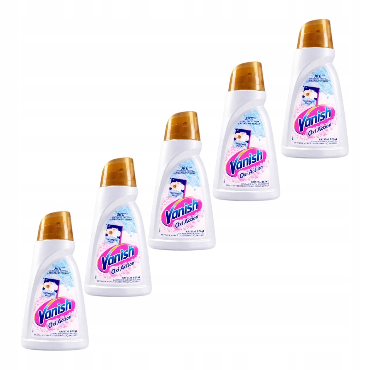 5xVANISH Oxi Action White Odstraňovač skvrn v gelu na bílé prádlo 1000 ml