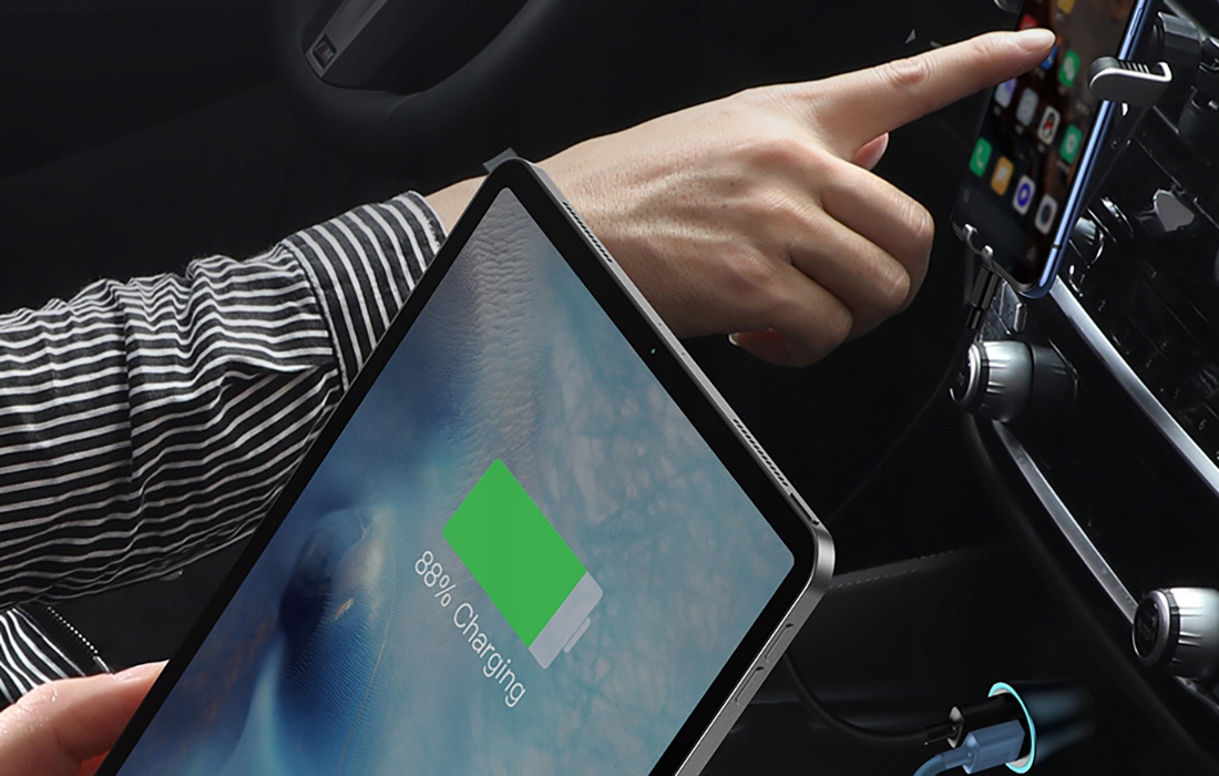 BASEUS SZYBKA ŁADOWARKA SAMOCHODOWA DO AUTA ZAPALNICZKI 2X USB QC 4.0 40W Prąd wyjściowy 3100 mA