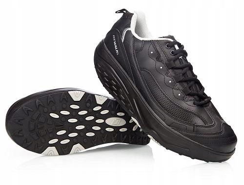 Buty z podeszwą kołyskową Fit Walk balansujące czarne rozmiar 41