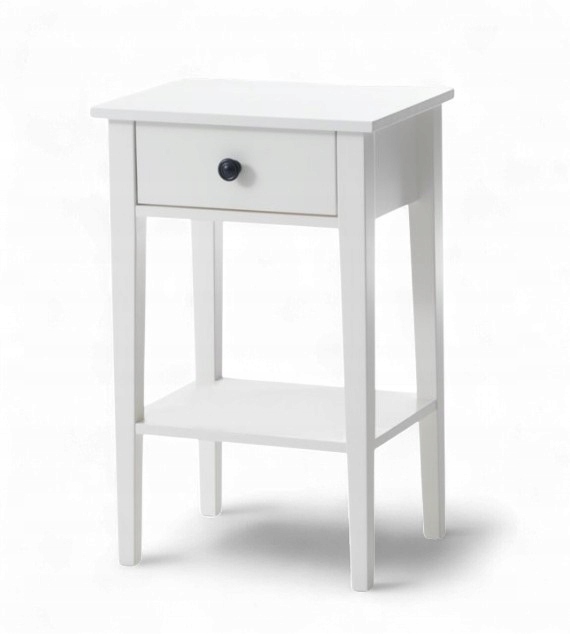 Moderný Nočná skrinka Biely nočný stolík Nordby Biely