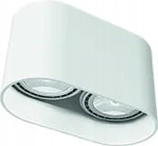 Led stropná lampa Nowodvorski Oval biela hliníková, 2x75W, Spot Market
