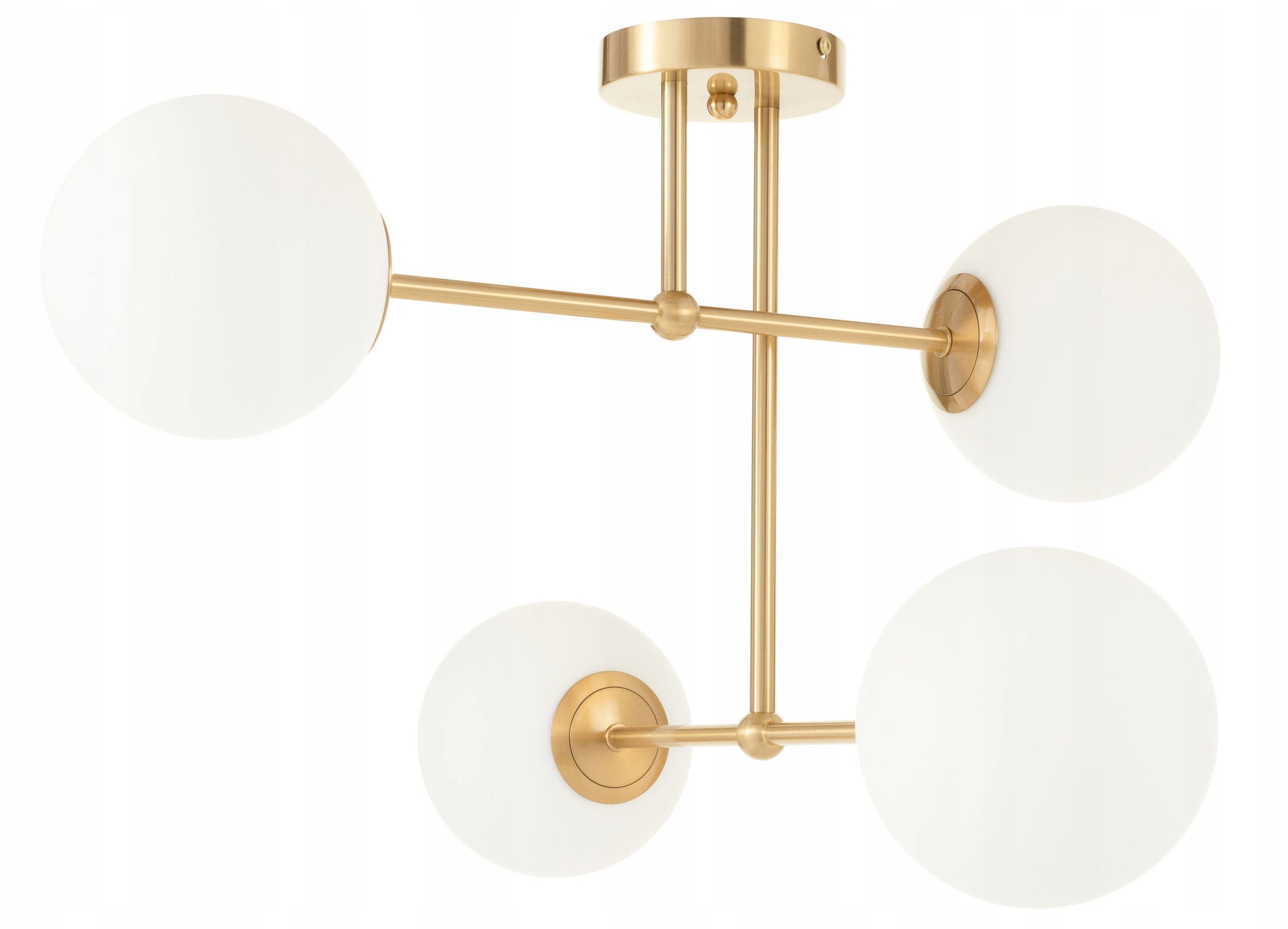 Stropní svítidlo zlatá Milano Tower 4 stínidla mléčné koule