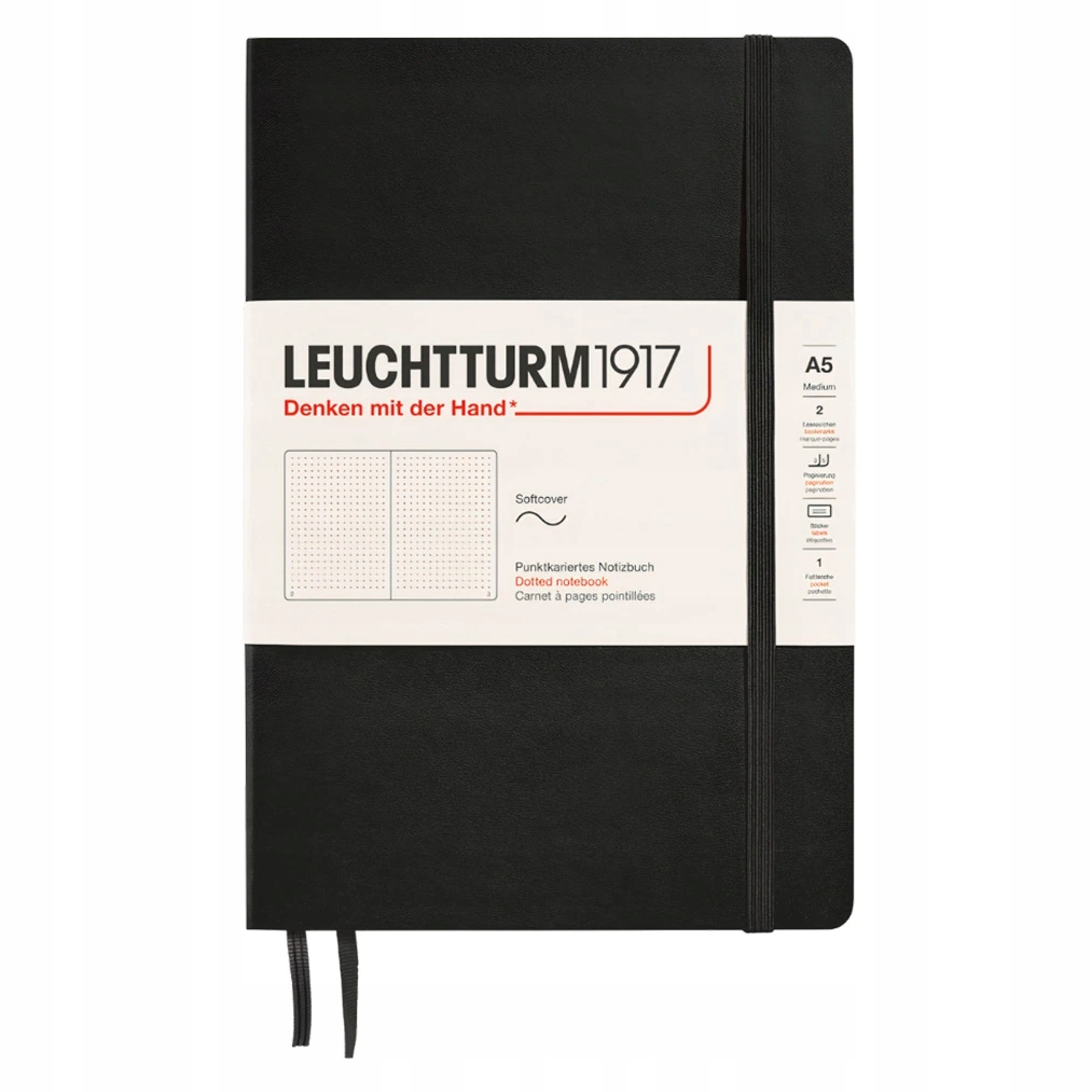 Notatnik Leuchtturm1917 Softcover, A5 Czarny