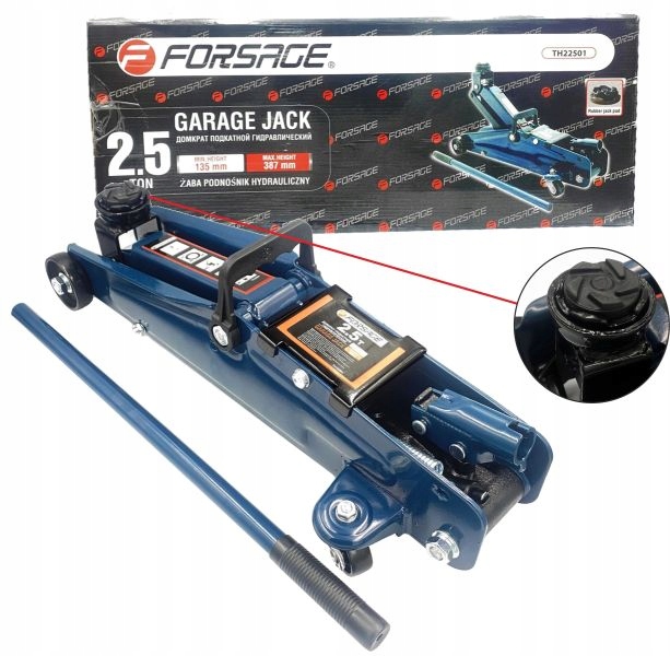 PODNOŚNIK SAMOCHODOWY LEWAREK ŻABA 2,5T + GUMA