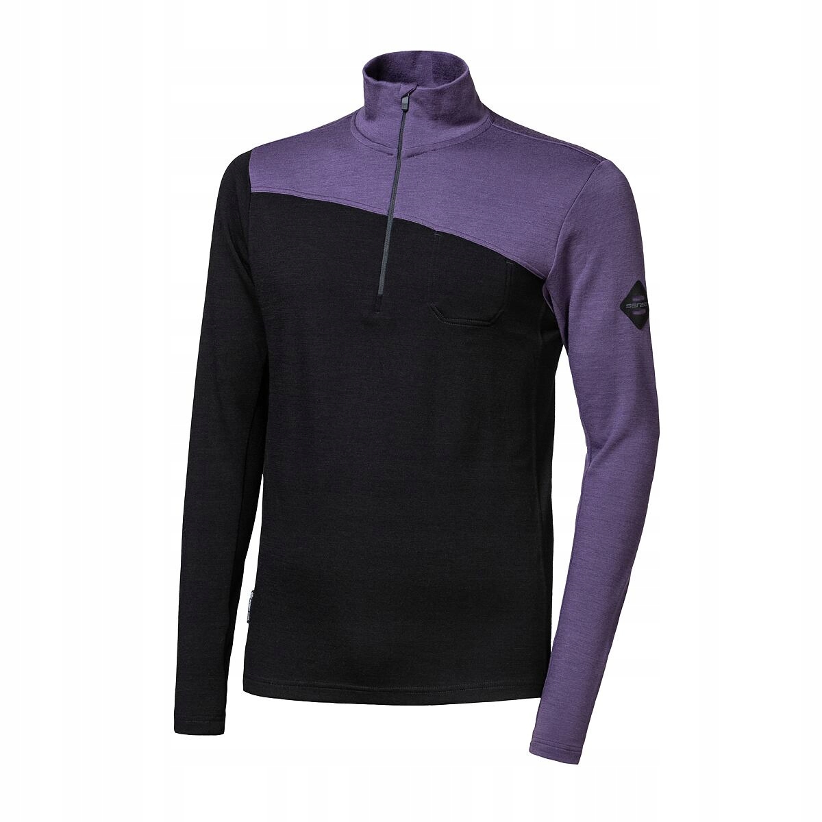 Sensor Merino Extreme Up pánská mikina dl.rukáv zip černá/grape purple veli