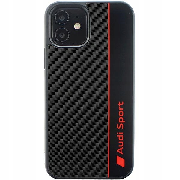 Etui Audi Carbon Fiber na iPhone 12/12 Pro 6.1" czarne, hardcase