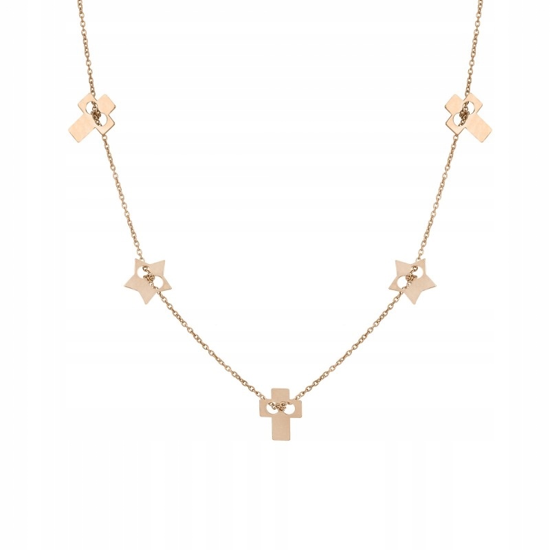 Choker náhrdelník Celebrytka, růžové zlato Ag 925