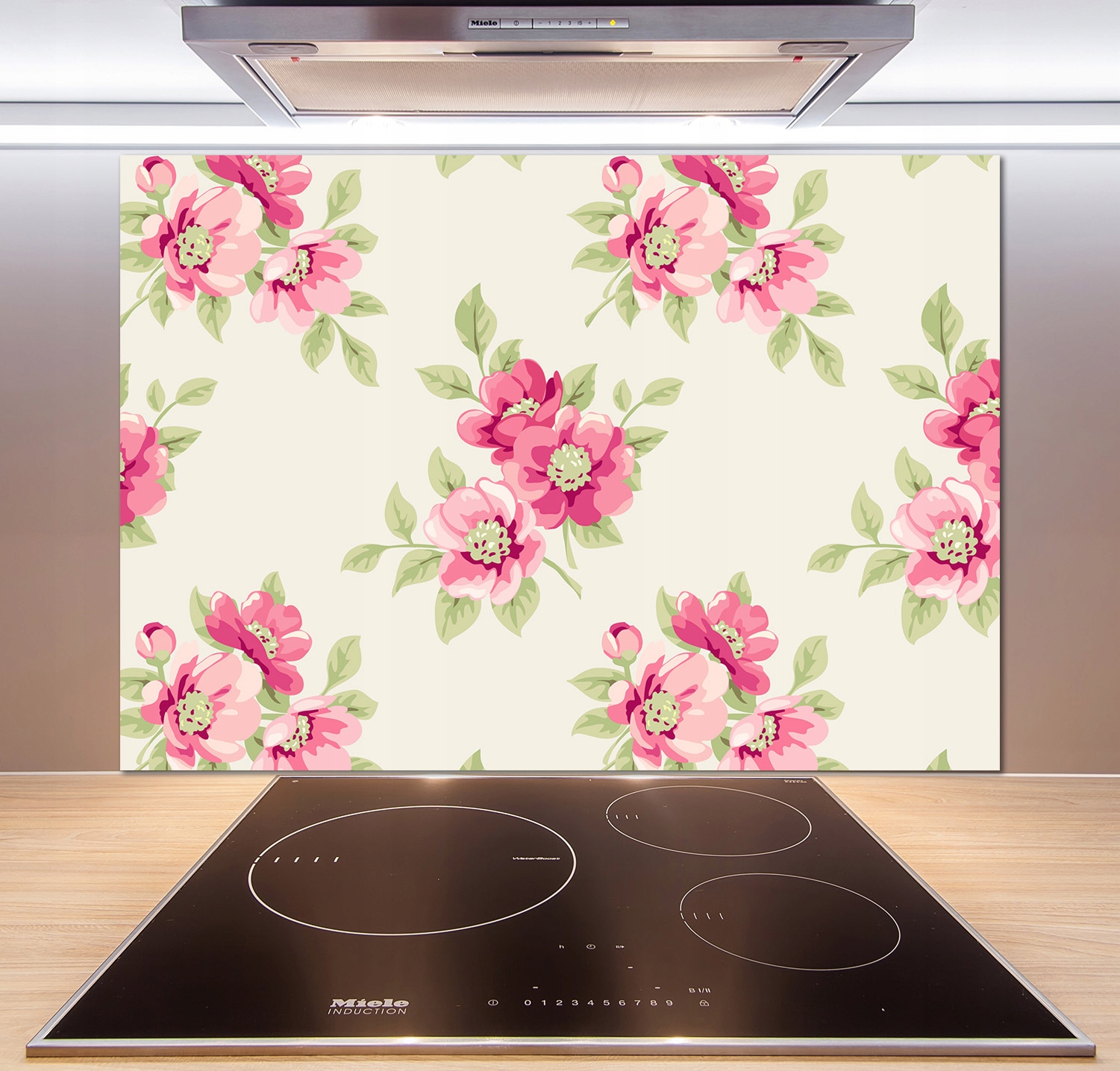 

Panel do kuchni Kwiecisty wzór 100x70 cm + Klej