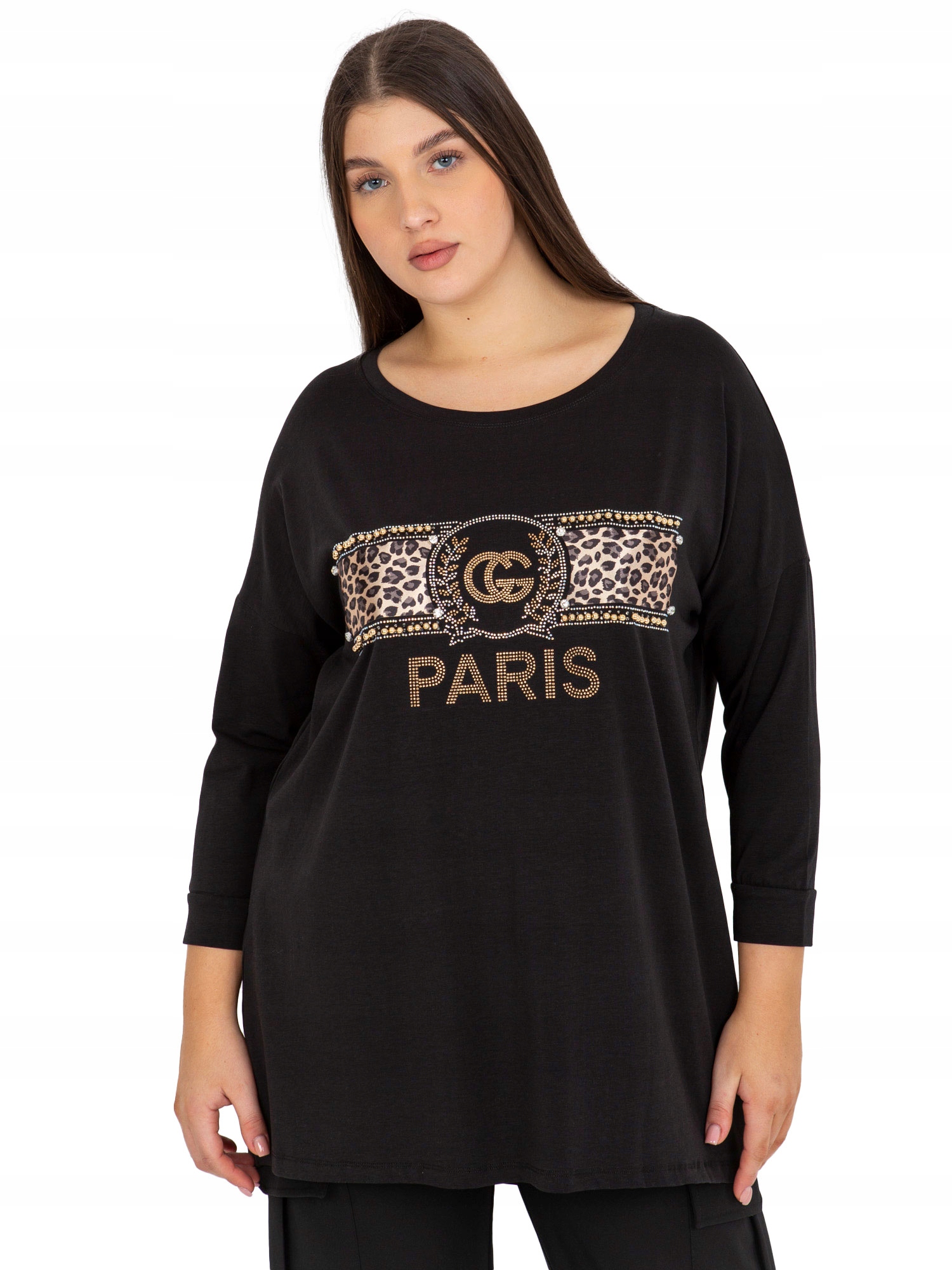 

Bluzka Damska plus size z aplikacjami