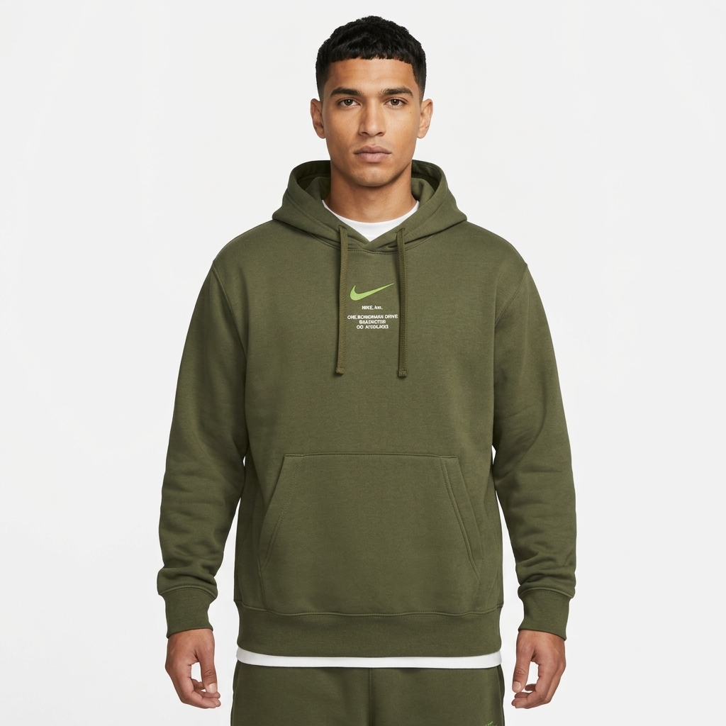Pánská mikina s kapucí Nike Sportswear Athletic khaki IB6480-325 vel. S