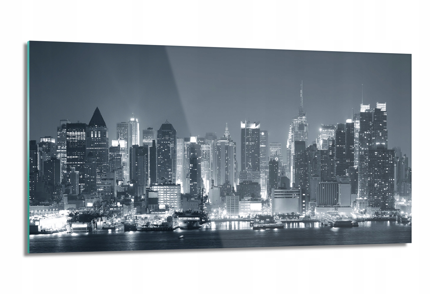 kuchynský panel Mrakodrapy mesto noc 100x50 s fotografiou