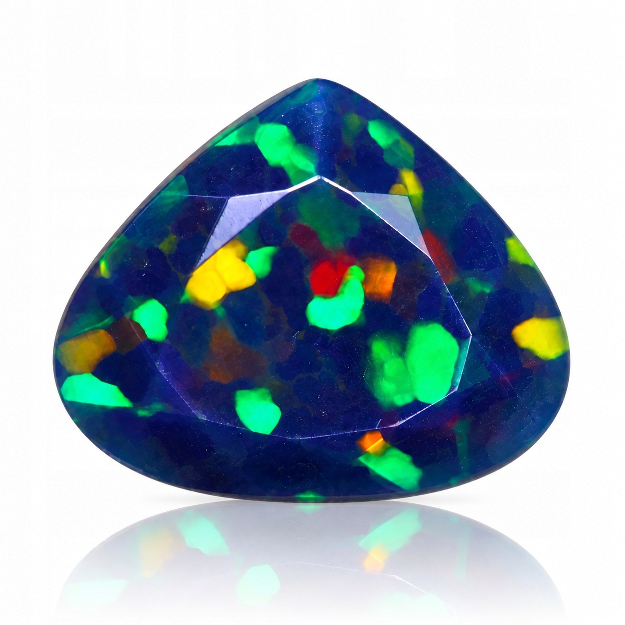 Přírodní opál Černý 7.13 ct Lžička Etiopie certifikát Wbd