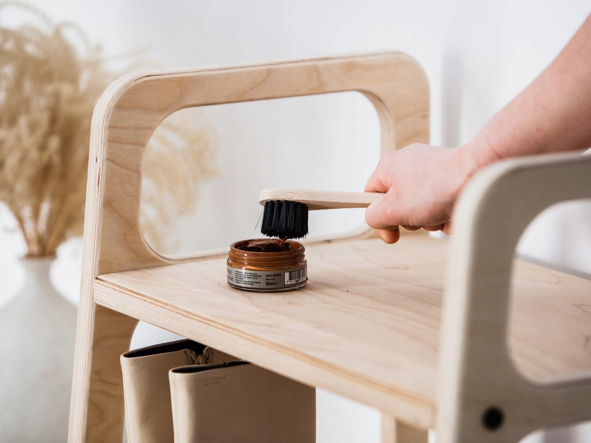 MINI SZCZOTKA DO BUTÓW MAZAK DO NAKŁADANIA PASTY Stan opakowania oryginalne