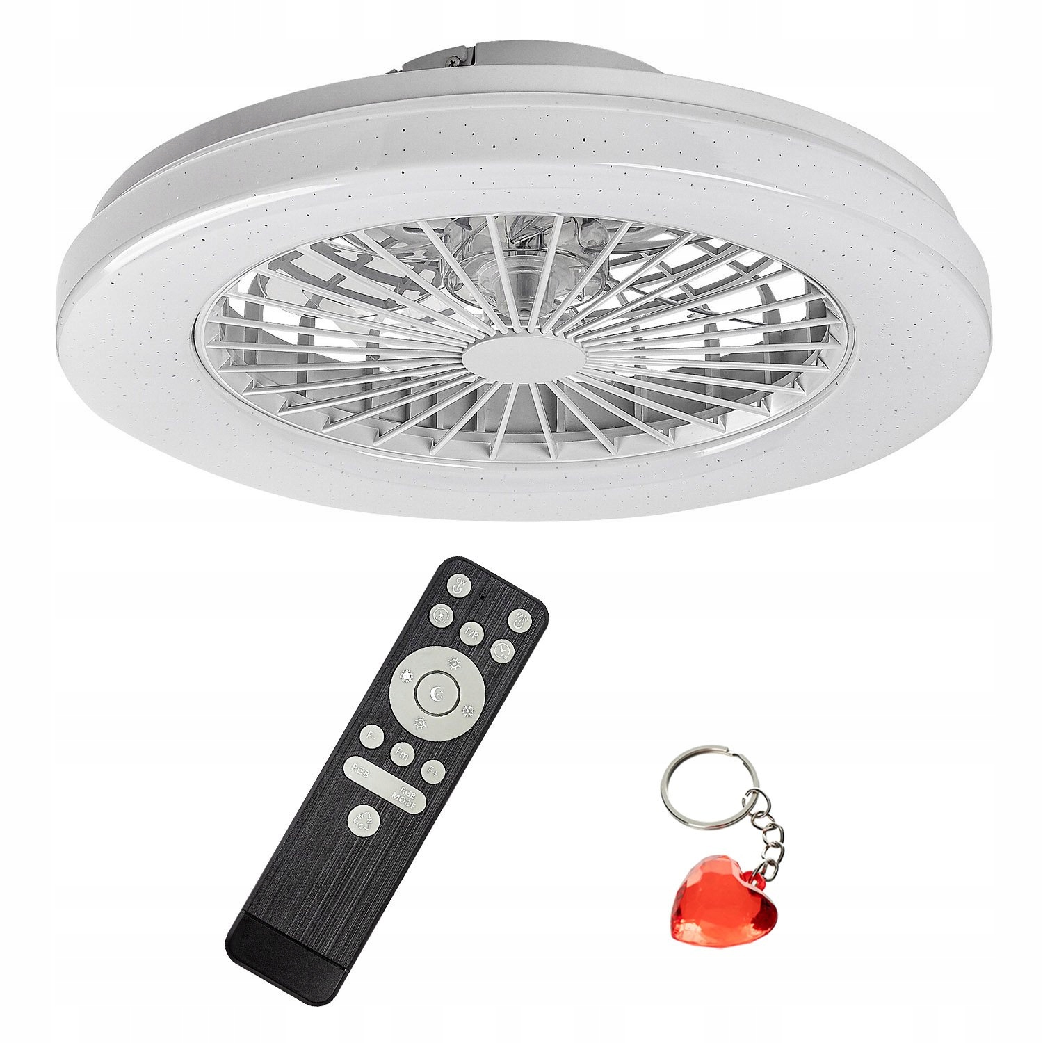 Stropná lampa s ventilátorom – Led lampáš 48W Rgb s diaľkovým ovládaním Dalfo