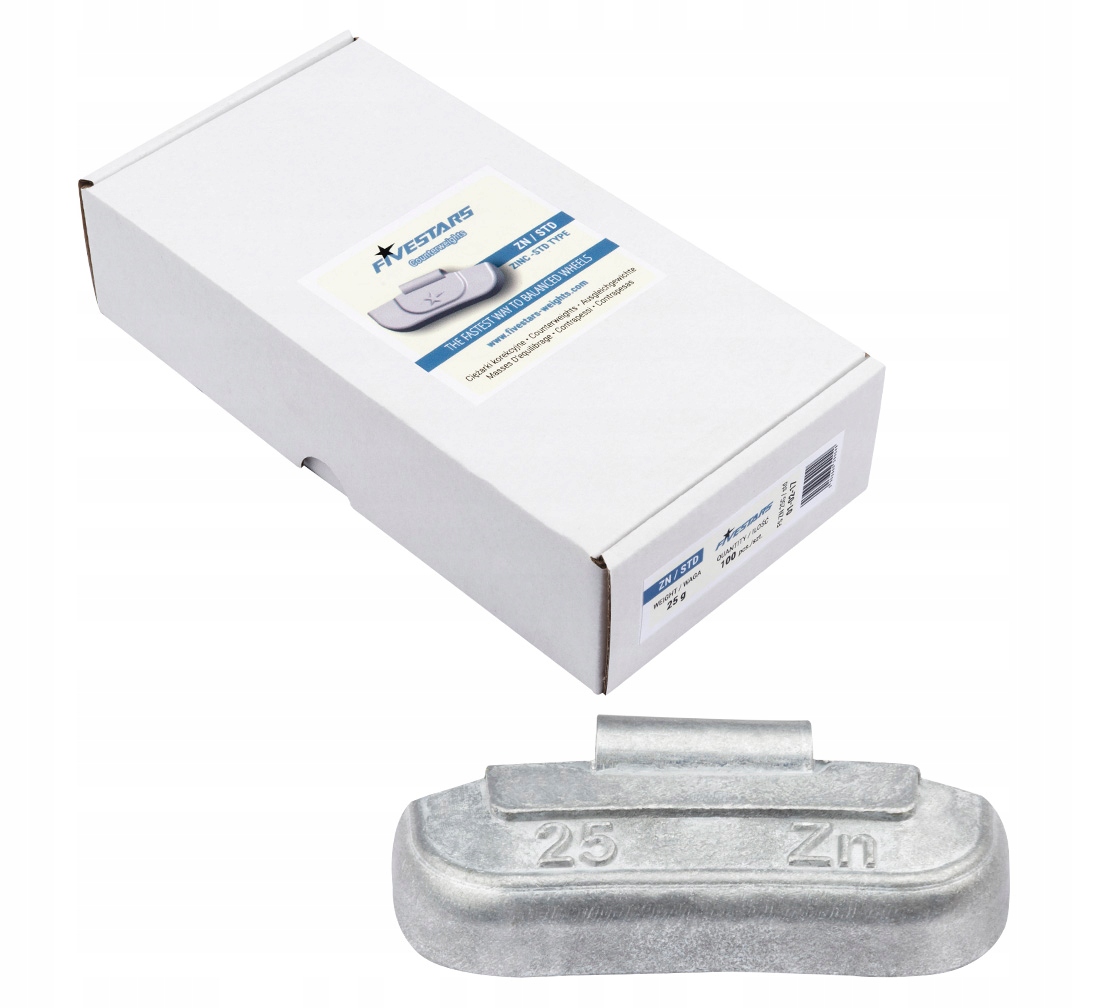 

Cynkowe Ciężarki Nabijane do Felg Stalowych 25g