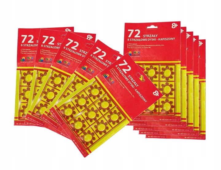 

Naboje Kapiszony 72 sztuki 9x8 spłonka