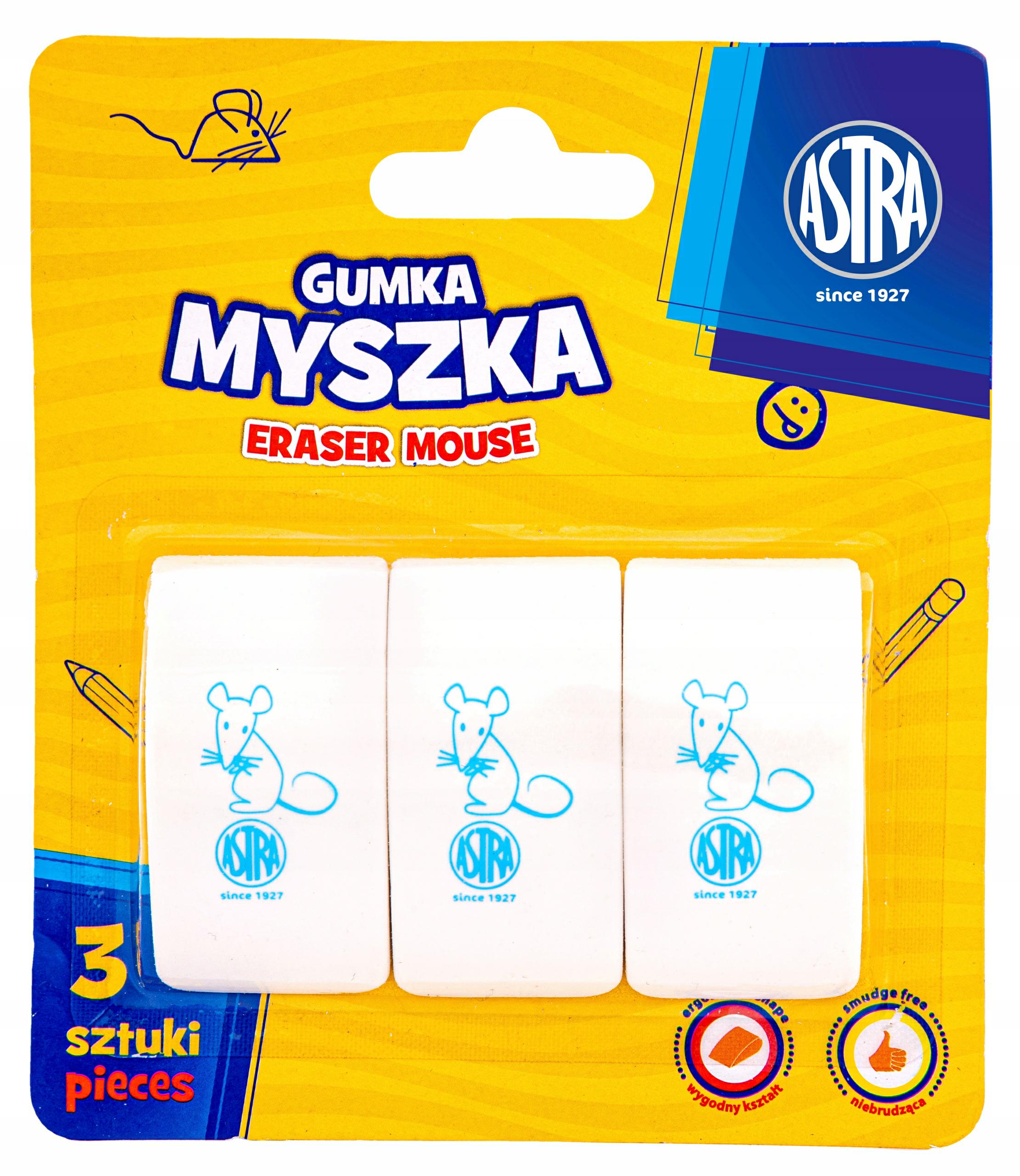ASTRA GUMKA MYSZKA 3 sztuki