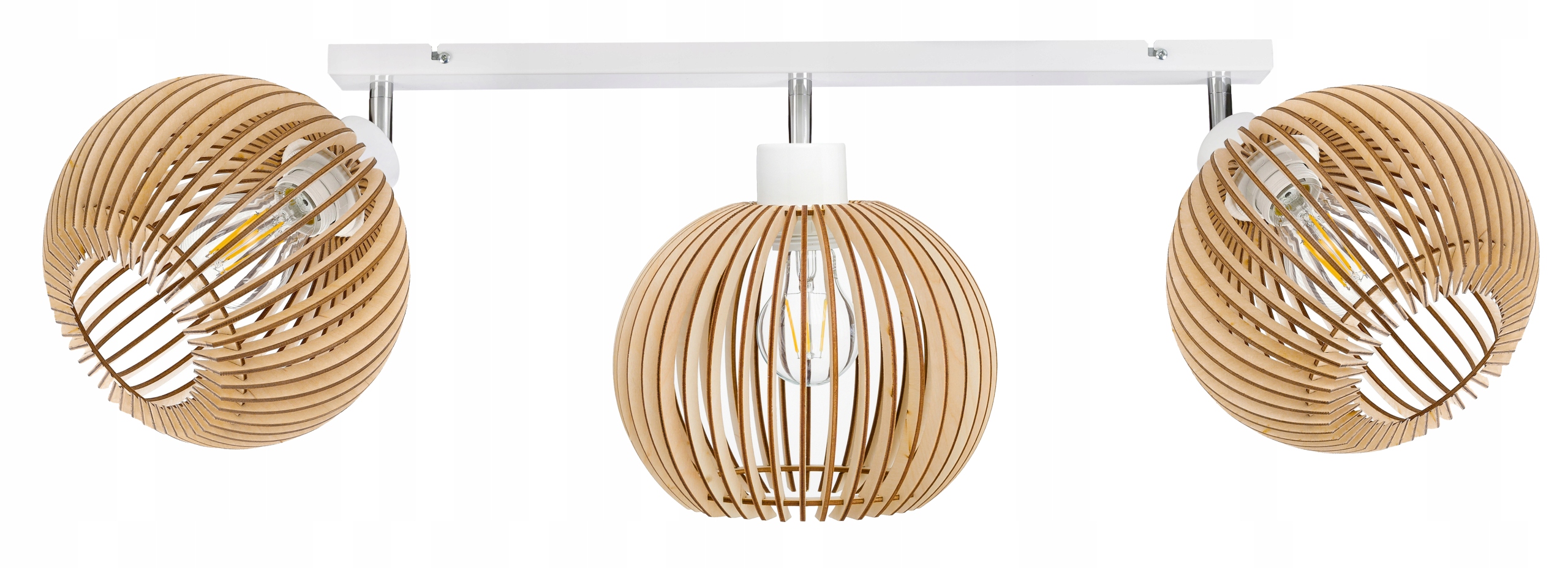 

Lampa plafon żyrandol ruchomy sufit klosz drewno 3