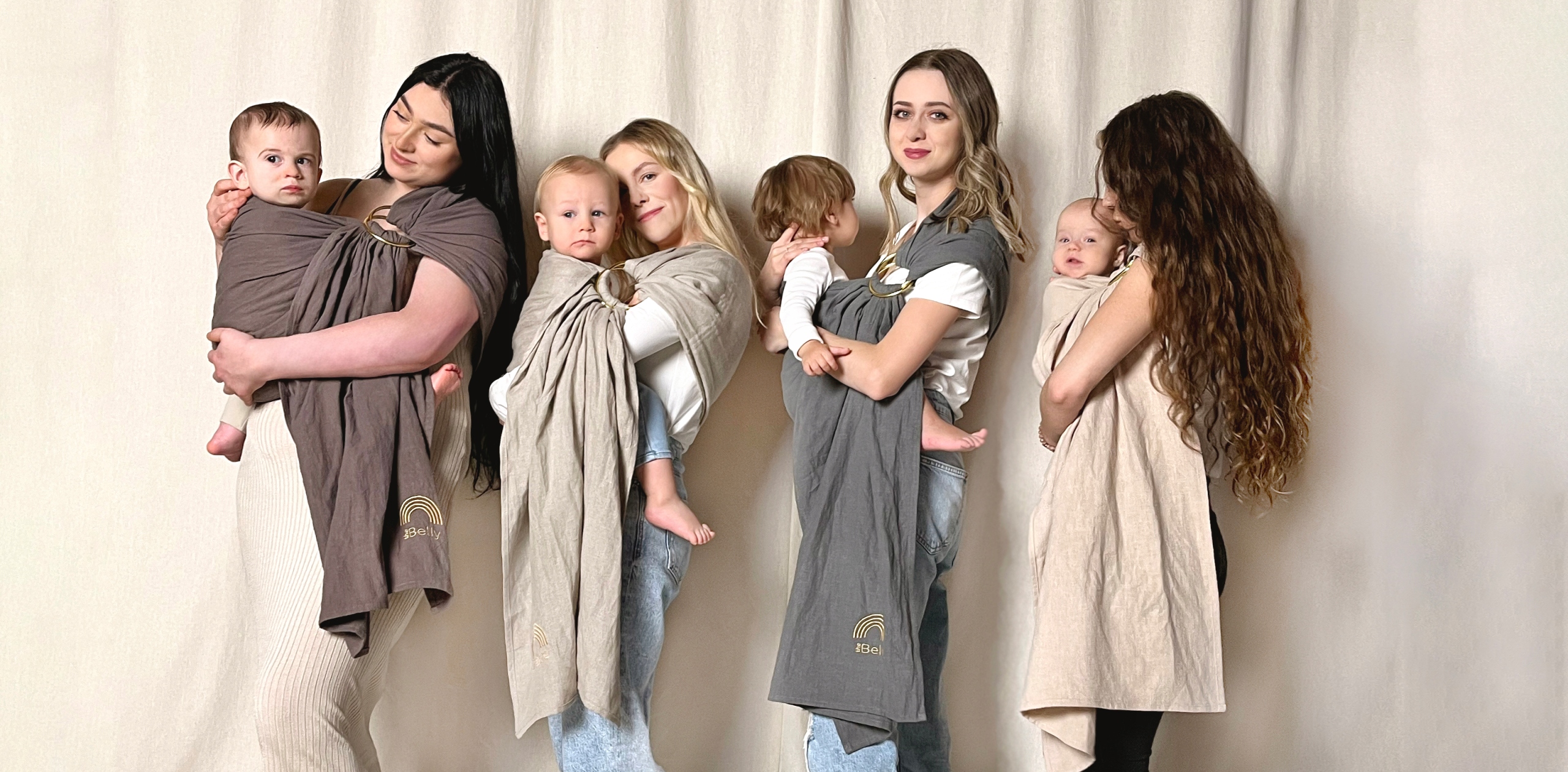 Chusta do noszenia niemowląt 100% LNIANA kółkowa nosidełko szara Typ Kółkowa