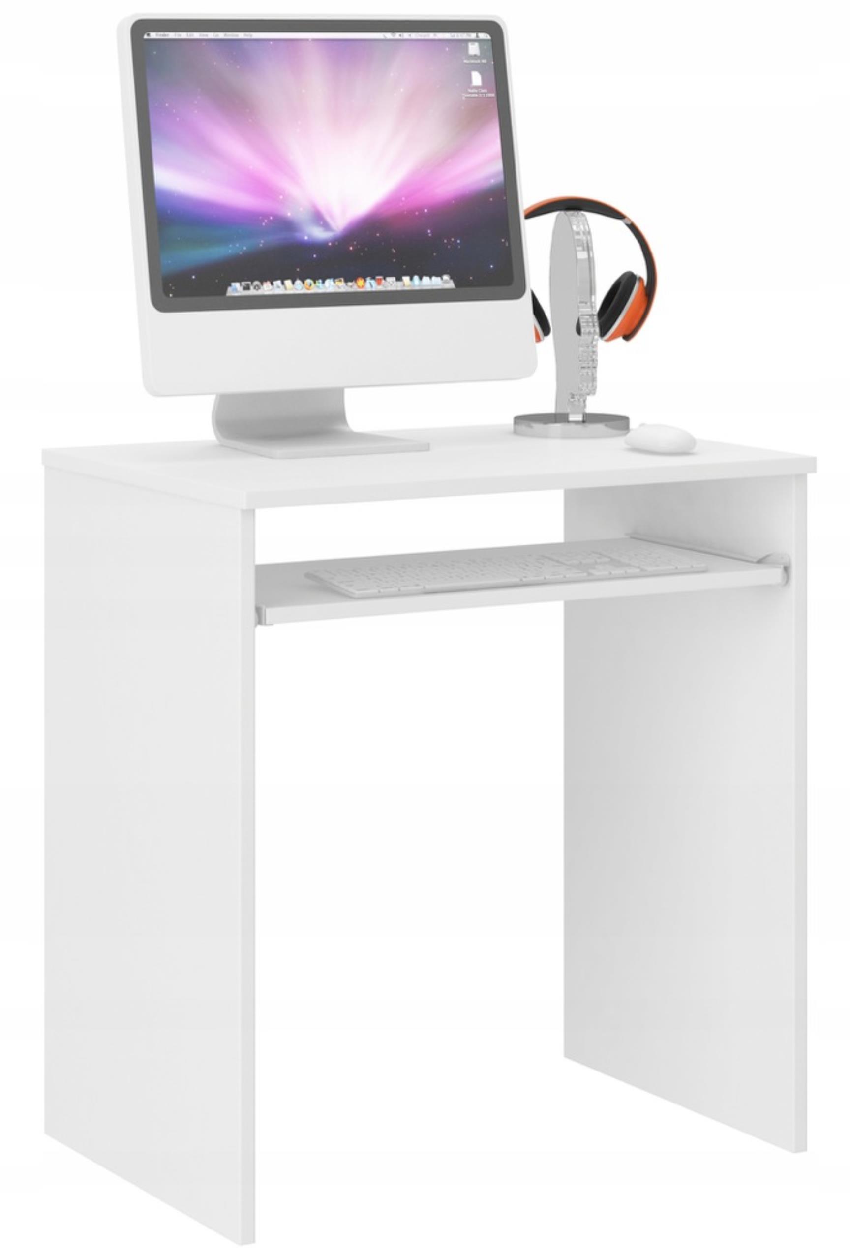 Biurko komputerowe z półką 70cm NN-1 BIAŁY MOB