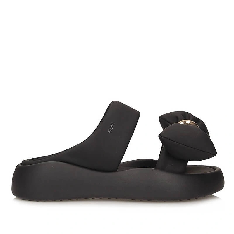 Nazouváky Goe for shoes RR2N4110 černé na platformě s mašličkou