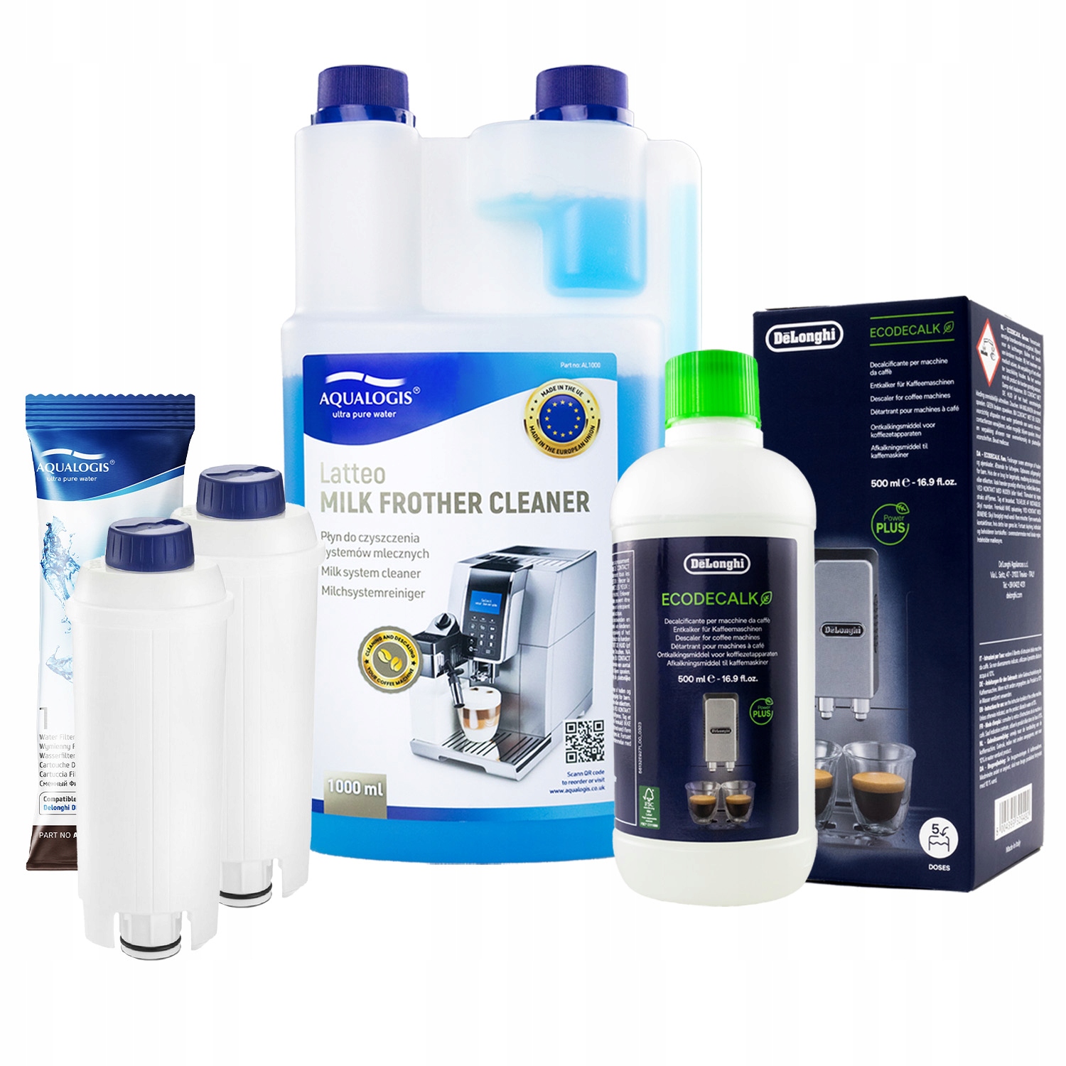 2x Filtr do kávovaru Delonghi AL-S002 EcoDecalk 500 ml Tekutina 1 l