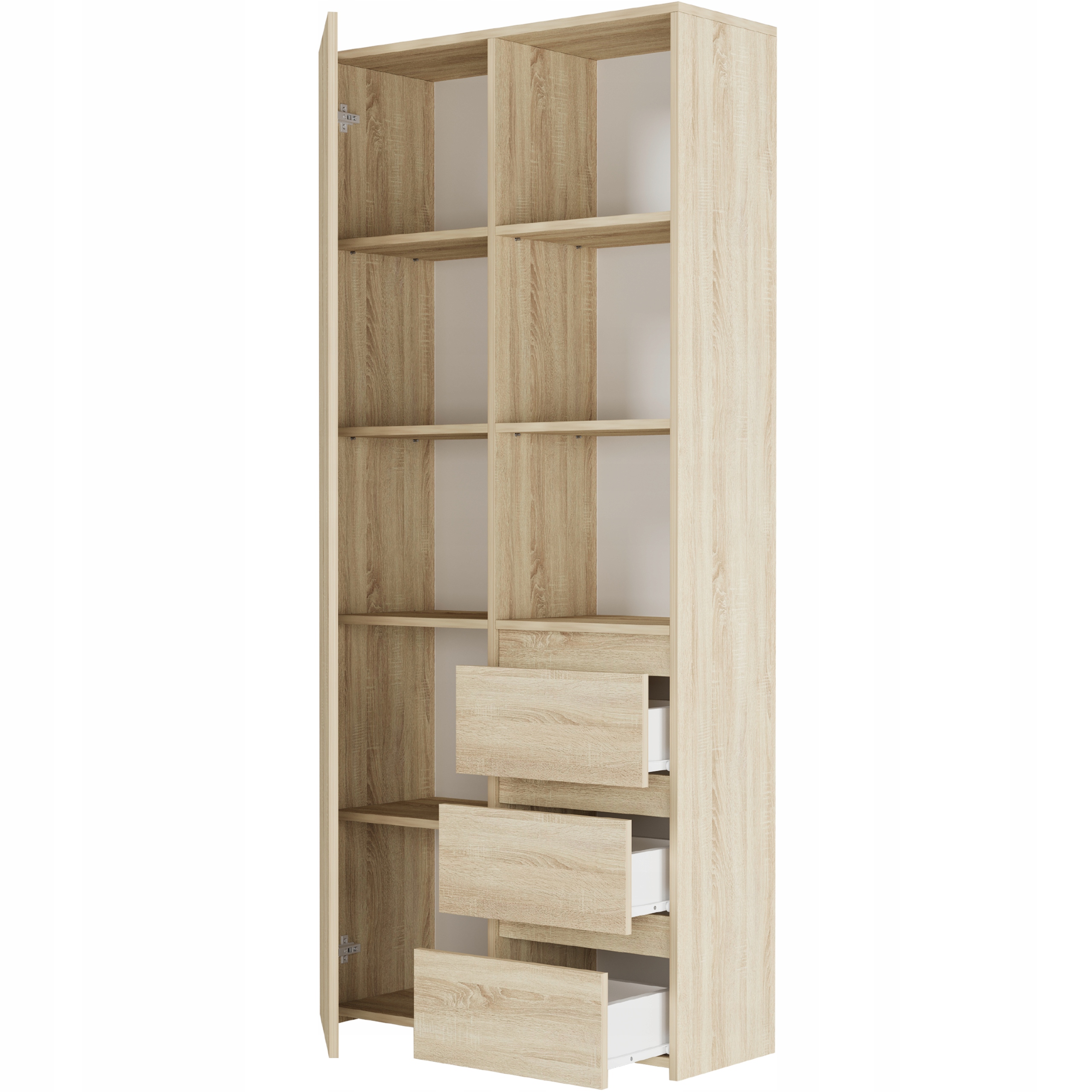 REGAŁ KSIĄŻKI BIUROWY 3 SZUFLADY B-80-S3 SONOMA