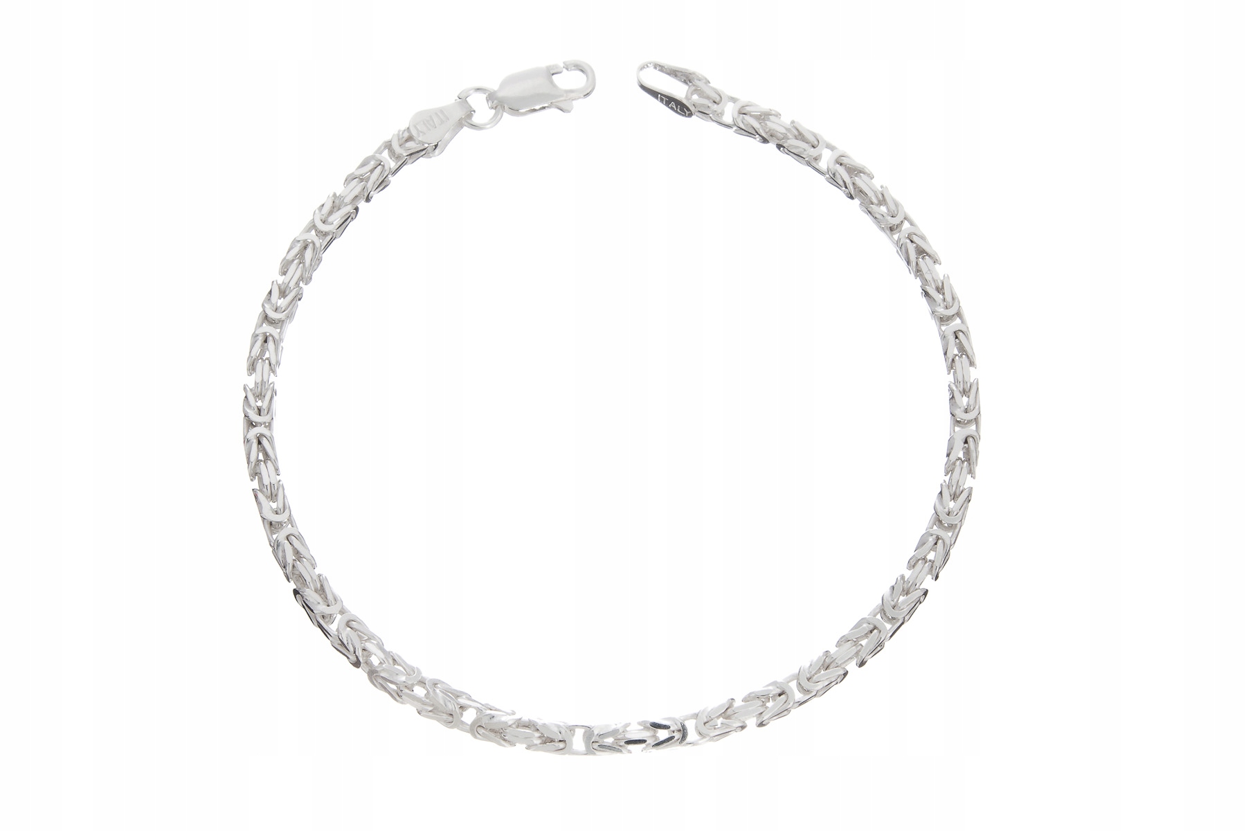 Stříbrný Náramek Královská Byzantýna 22 CM 2,8 MM Italy Dárek