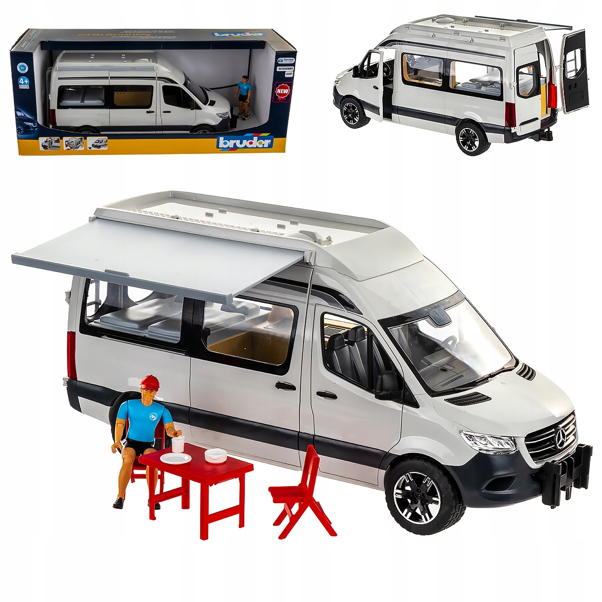 

Bruder 02672 Mercedes biały camper akcesoria