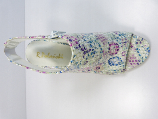 Błękitne sandały damskie na słupku R.Polański 37 Rozmiar 37