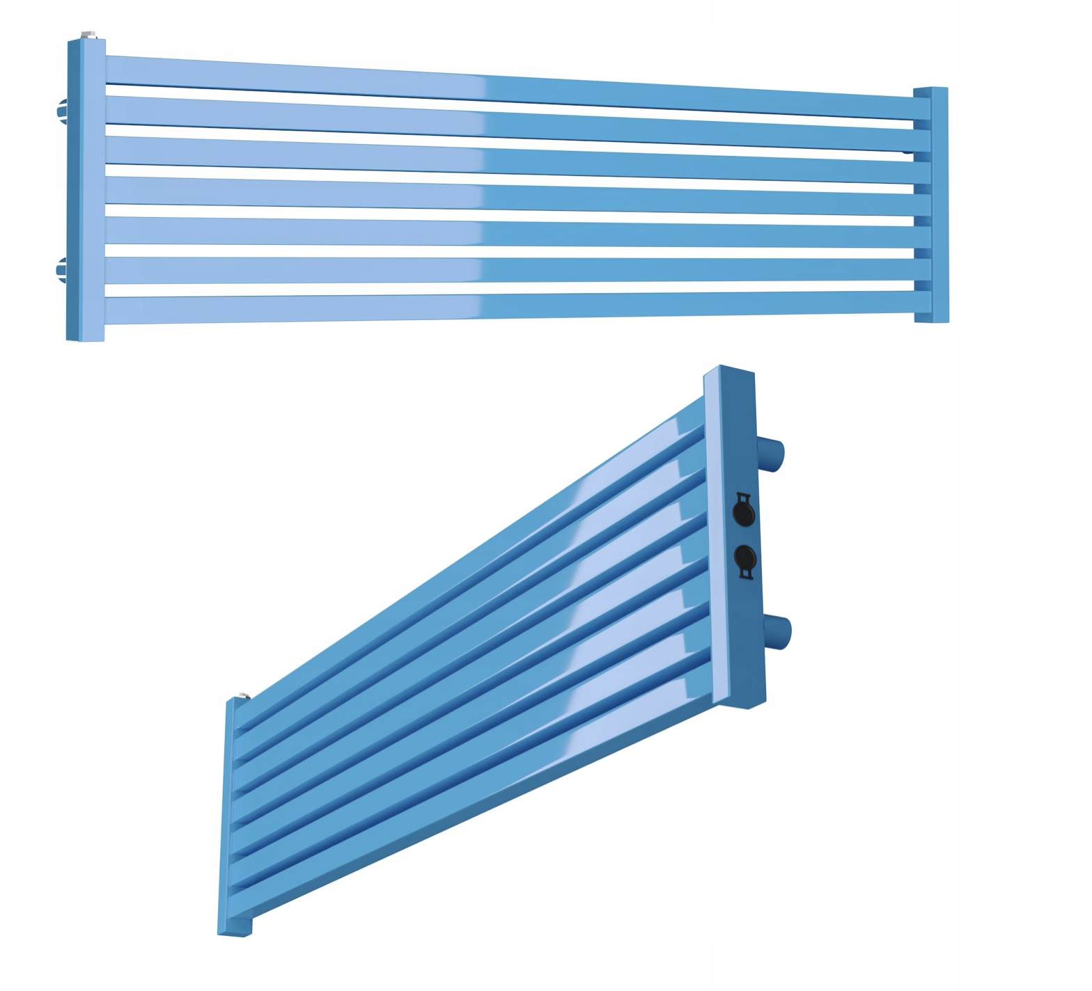 Dekoratívny horizontálny radiátor Akra 180x32 Modrý