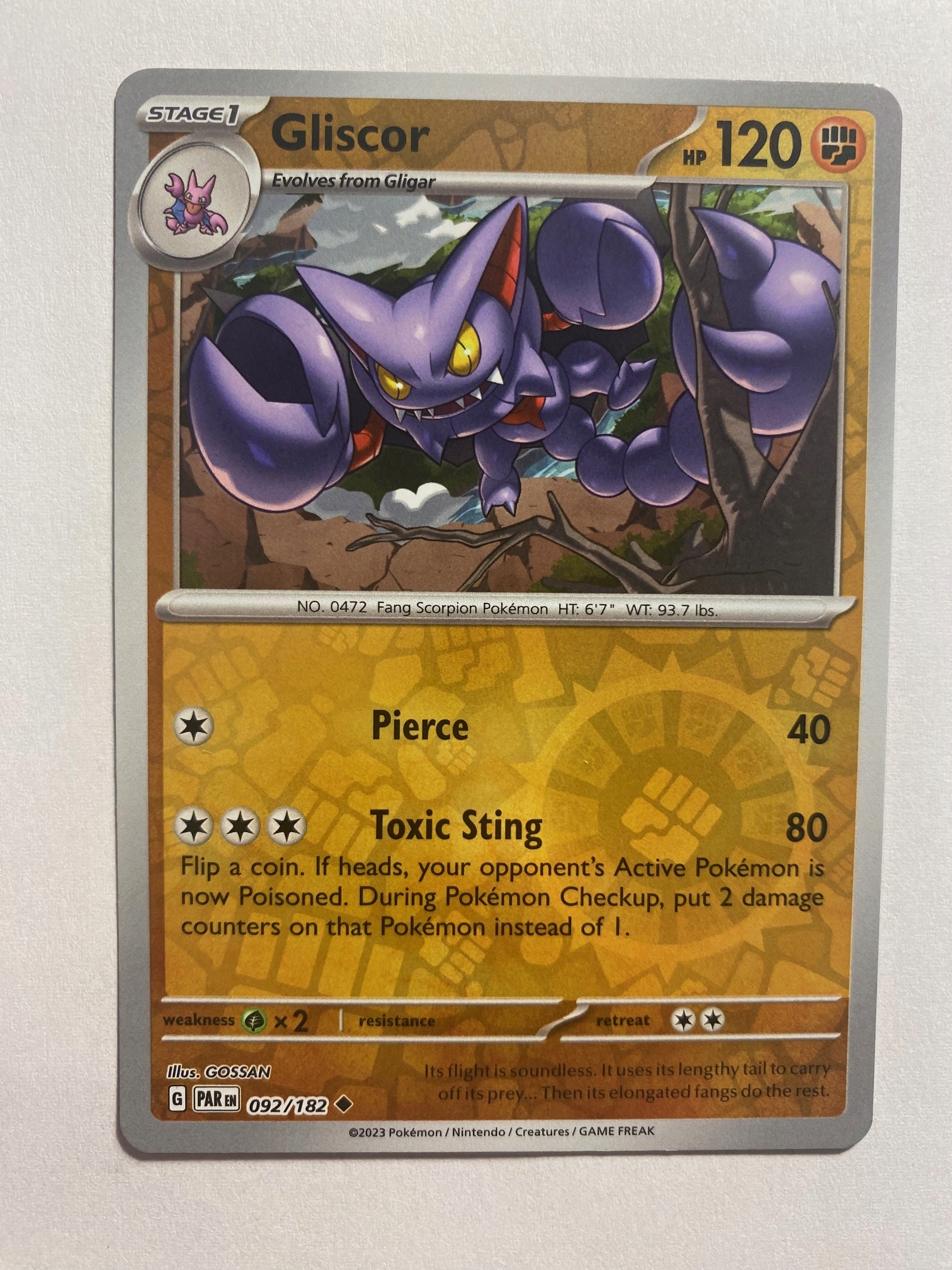 Pokemon Paradox RIft Reverse 092/182 Gliscor