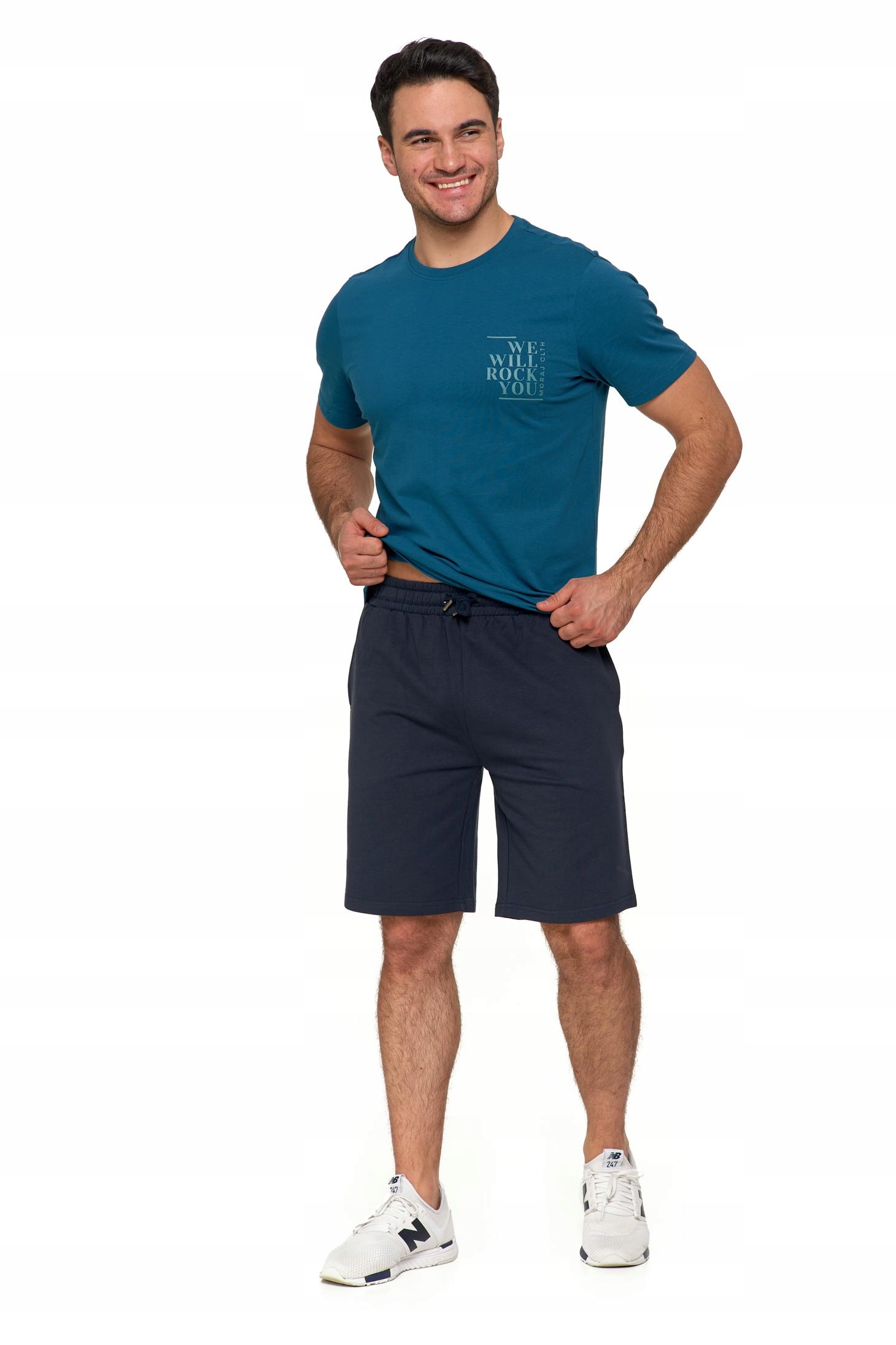 MORAJ Spodenki Męskie BAWEŁNIANE Szorty z kieszeniami GRANATOWE - L Kod producenta OSM1600-003