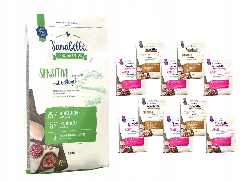 Bosch Sanabelle sensitive drób 10 kg 10x 40g