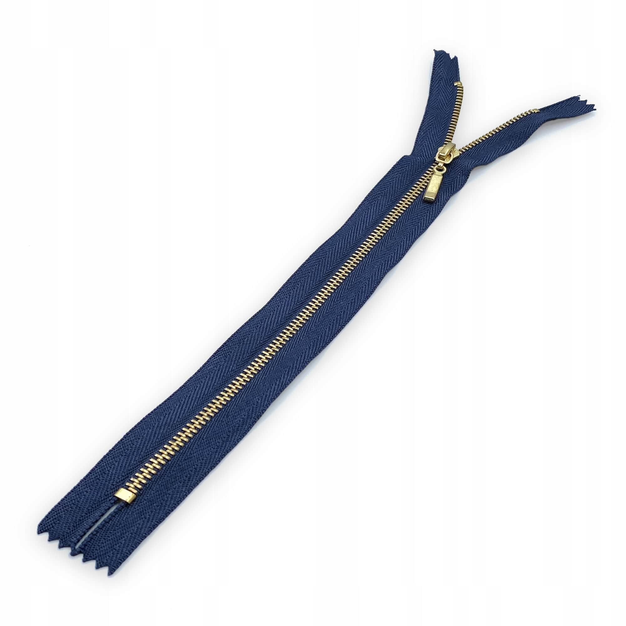 Zamek błyskawiczny ozdobny cienki granatowy 60cm