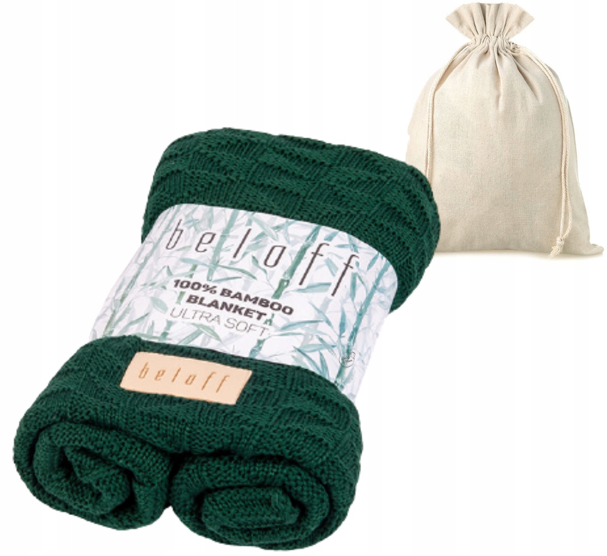 

Kocyk bambusowy Bottle Green Beloff woreczek