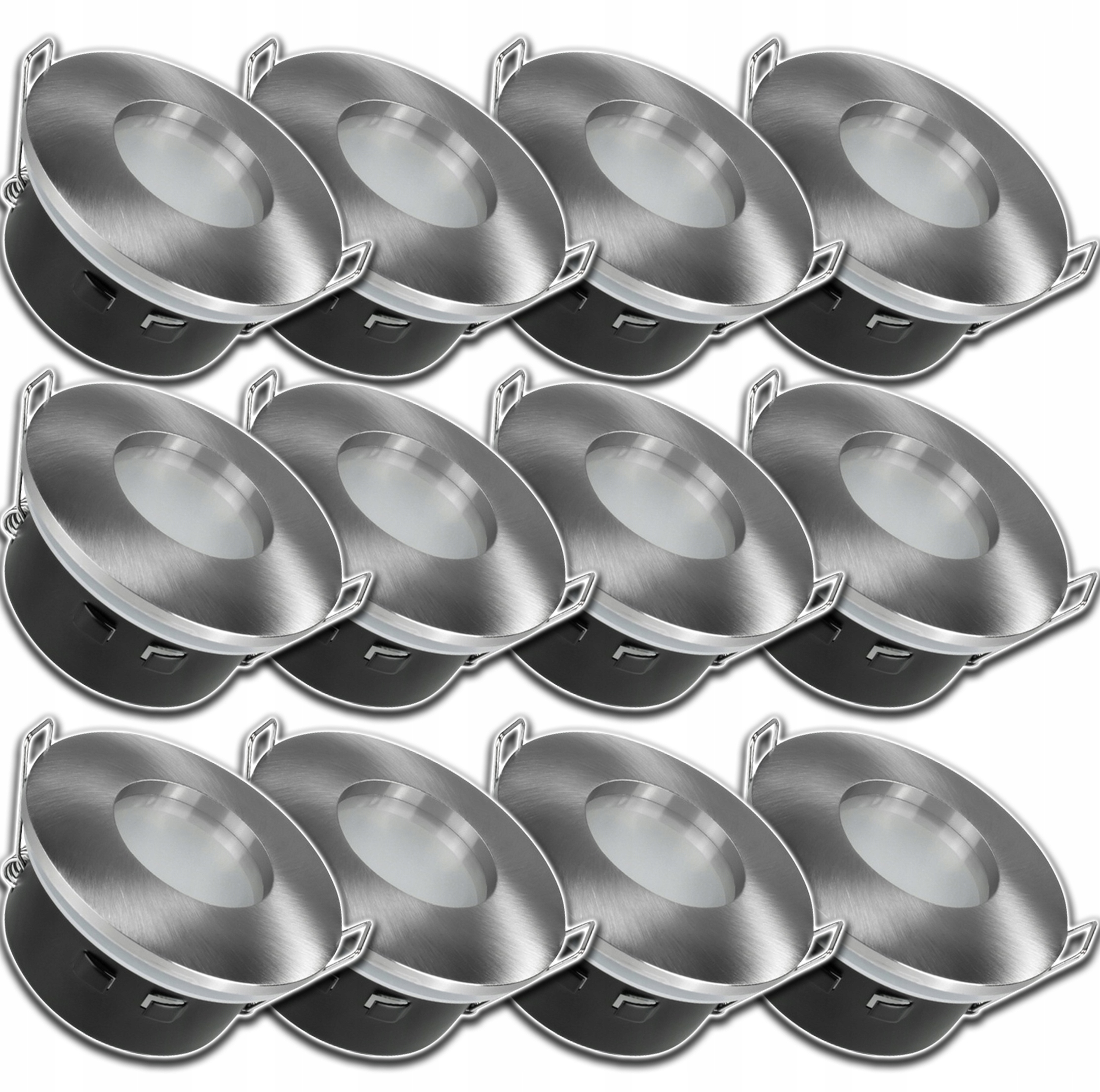 12xVODOTĚSNÉ Hermetické Stropní Svítidlo Halogen IP65 Zapuštěné