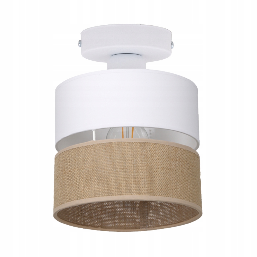 LAMPA PLAFON SUFITOWA ABAŻUR BOHO JUTA JUTOWA