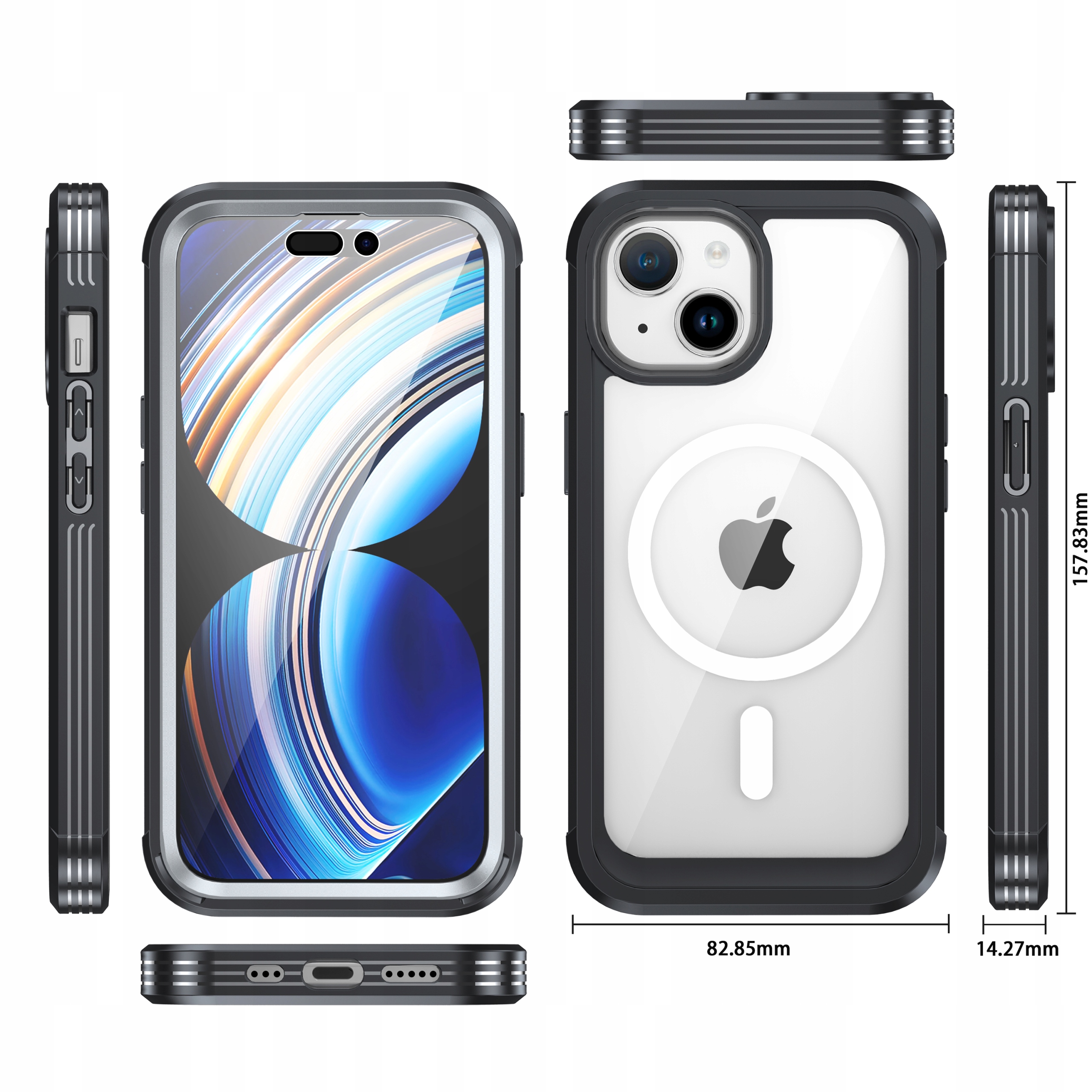 Exoguard Case Etui 360° Magsafe Pancerne Wytrzymała Obudowa IPhone 15 Plus