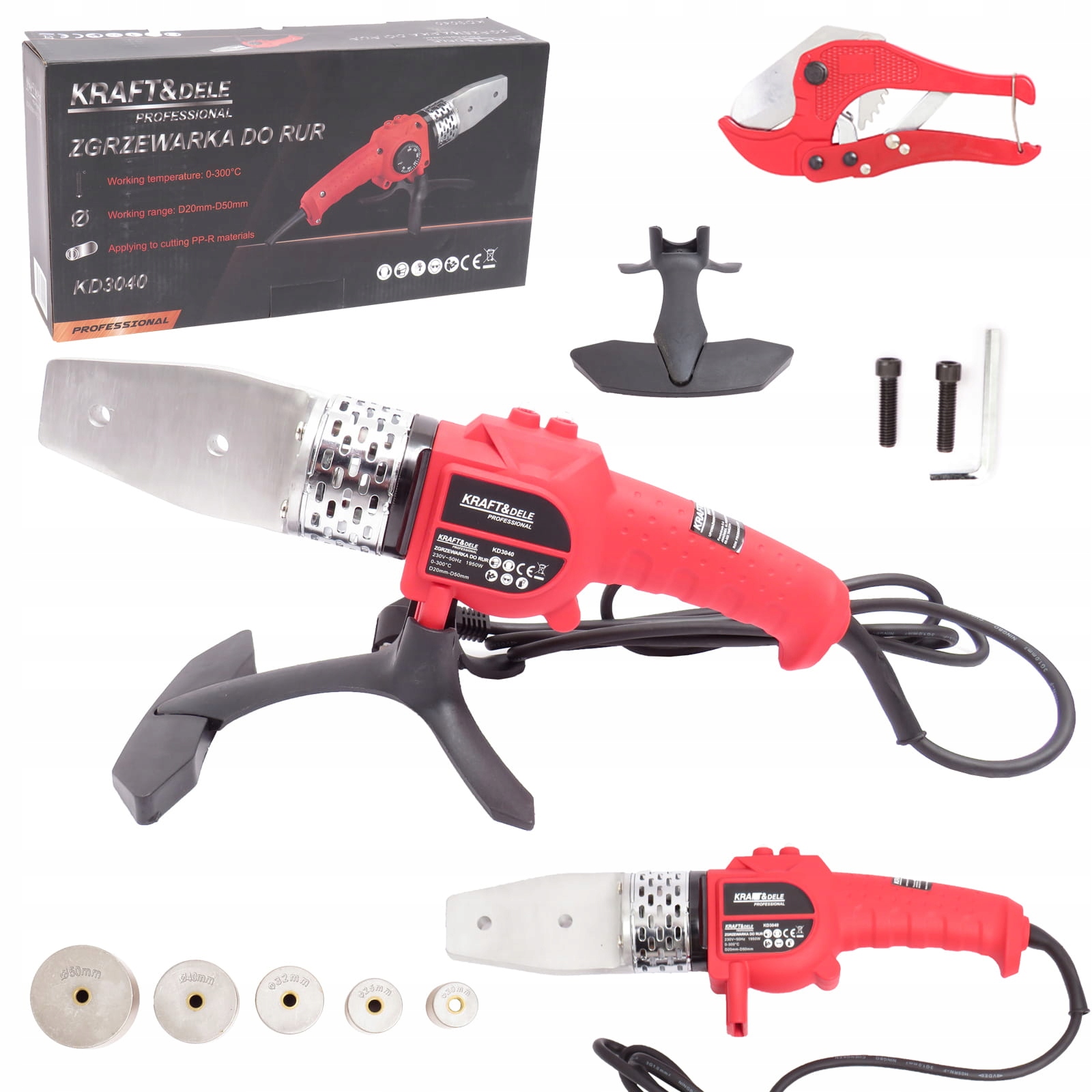 ZGRZEWARKA OPALARKA DO RUR PCV PP 1900W 20-50MM DO ZGRZEWANIA KRAFT&DELE Kod producenta KD3040