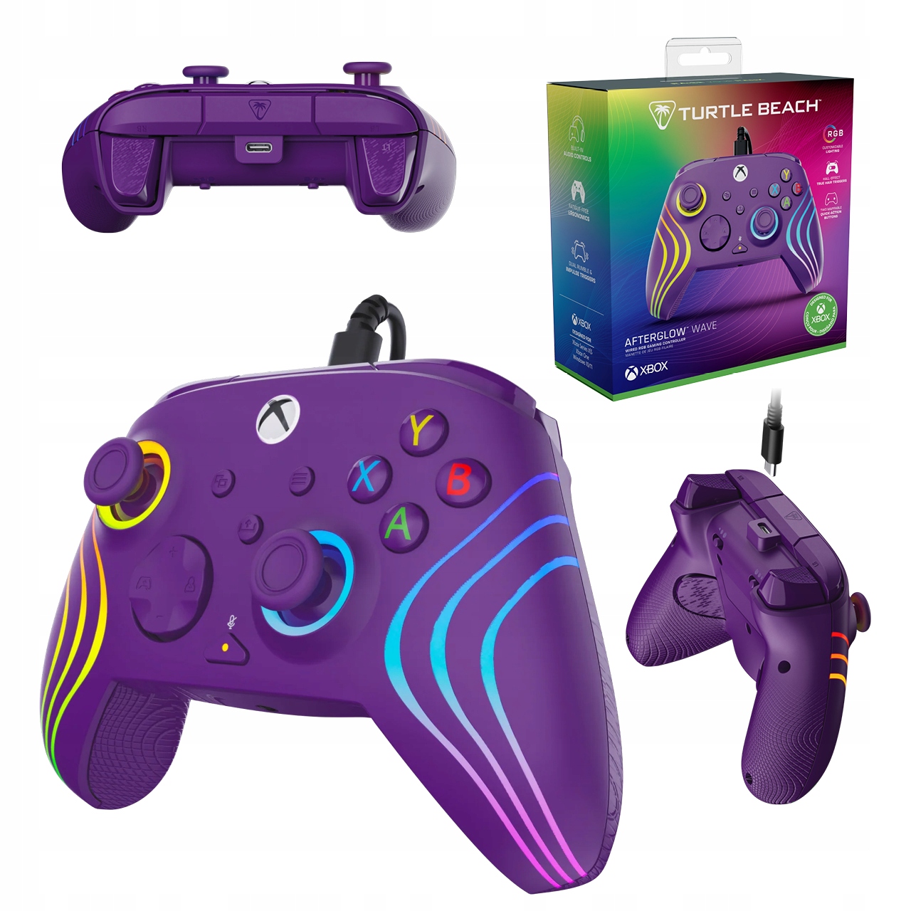 Turtle Beach Pad Do Xbox Series One Komputera Pc Afterglow Wave Fioletowy