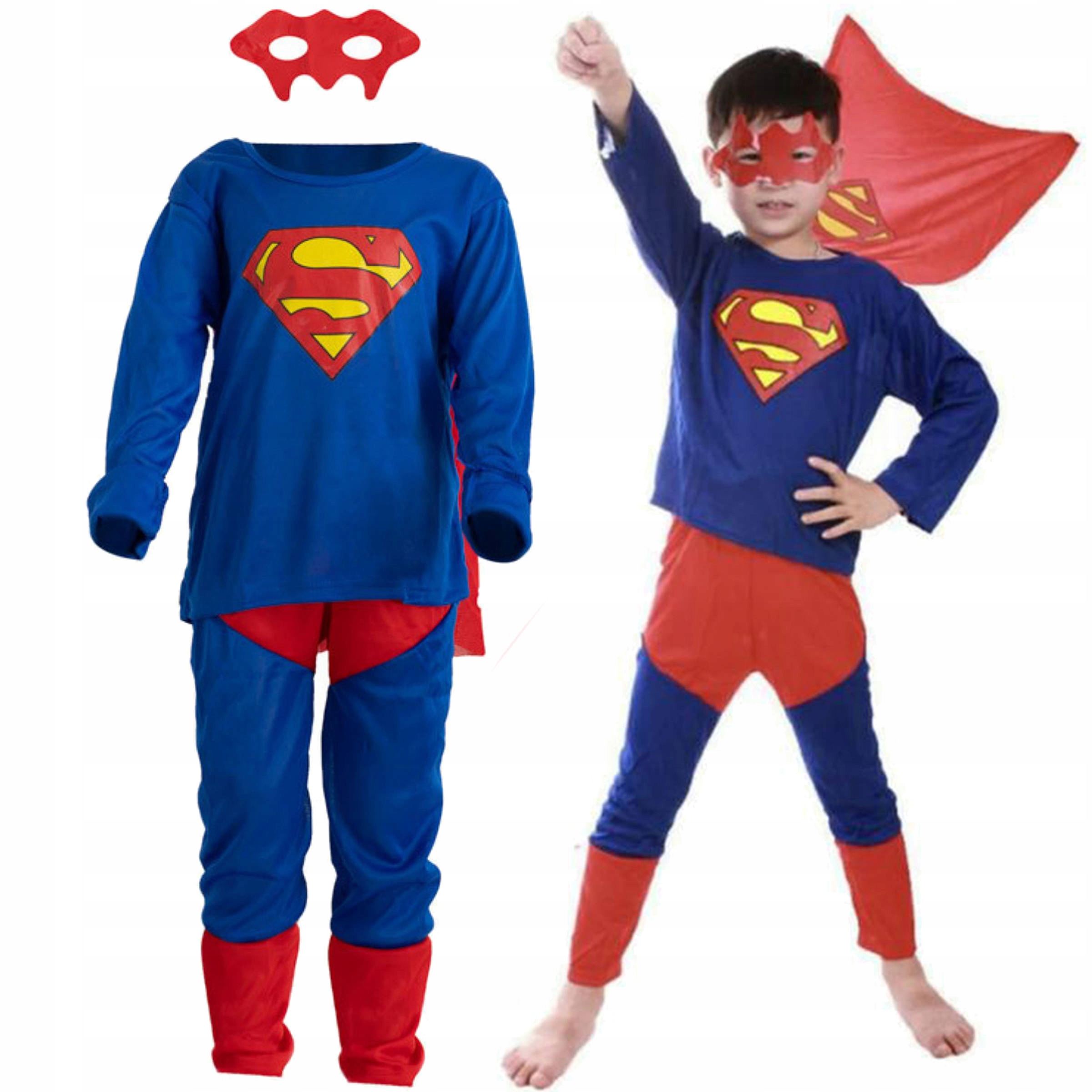 

Superman Strój Chłopca Peleryna Kostium 98-110