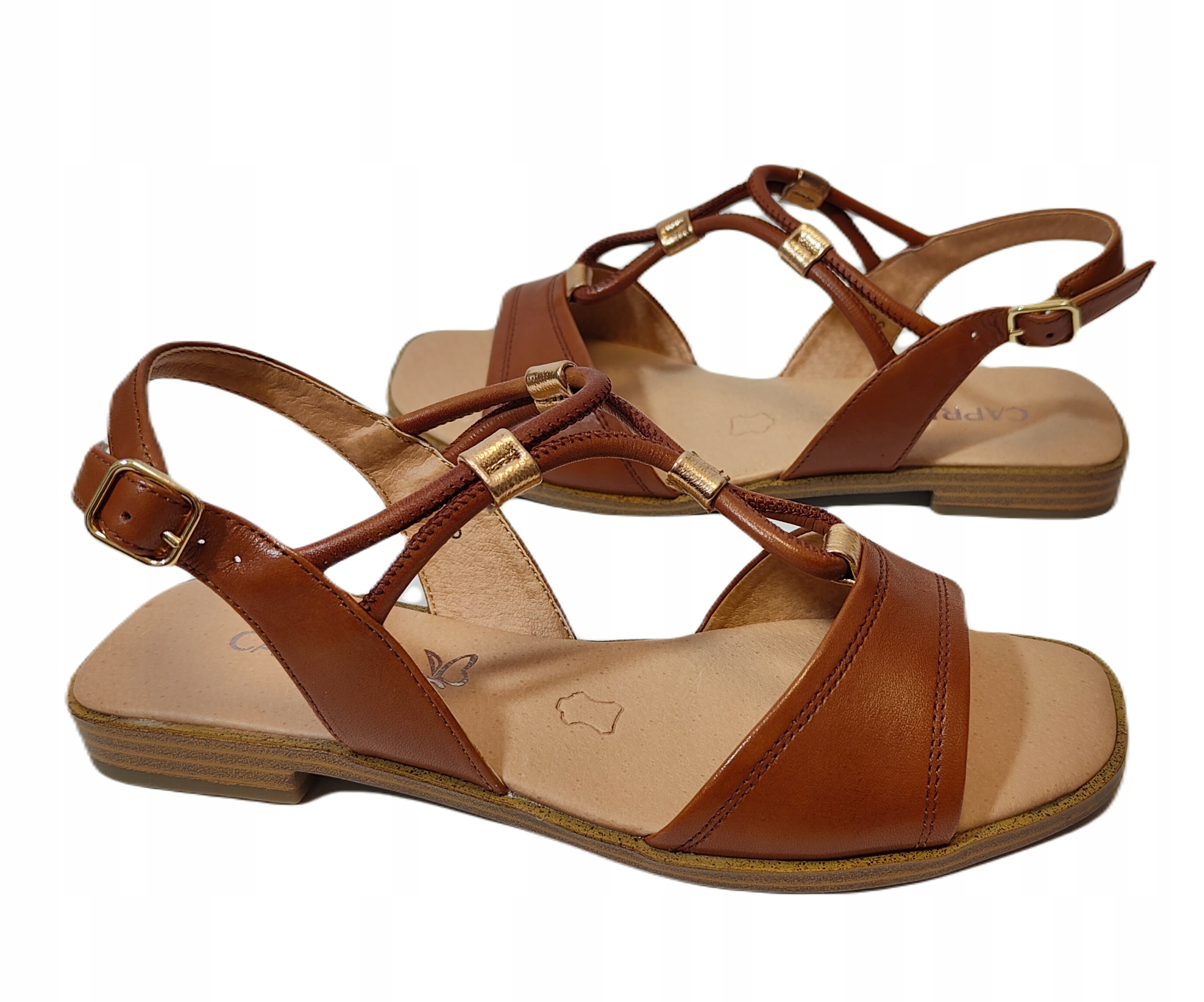 Tenké páskové sandály Caprice 28100-20 Bronz R36