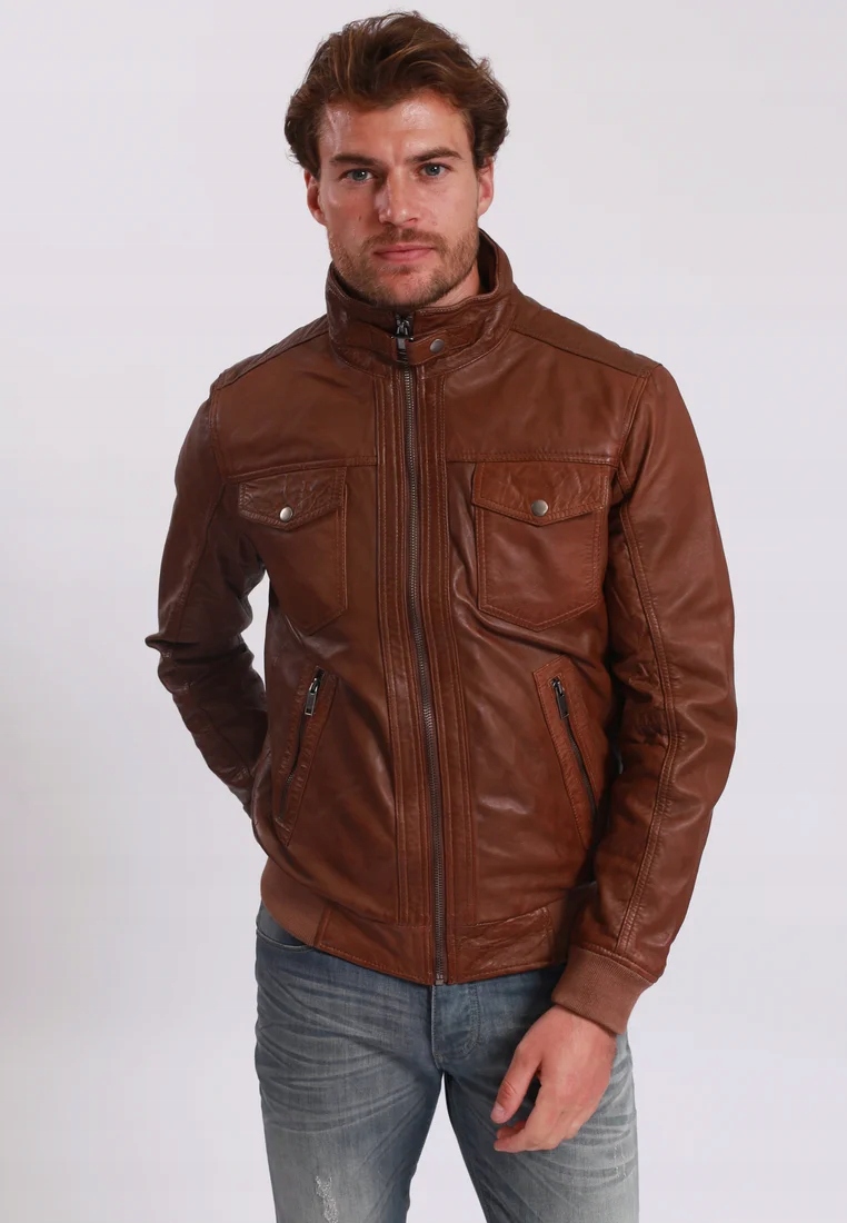 Lee Cooper Bomber bassus pánská pilotní bunda Barva hnědá Vel.XL
