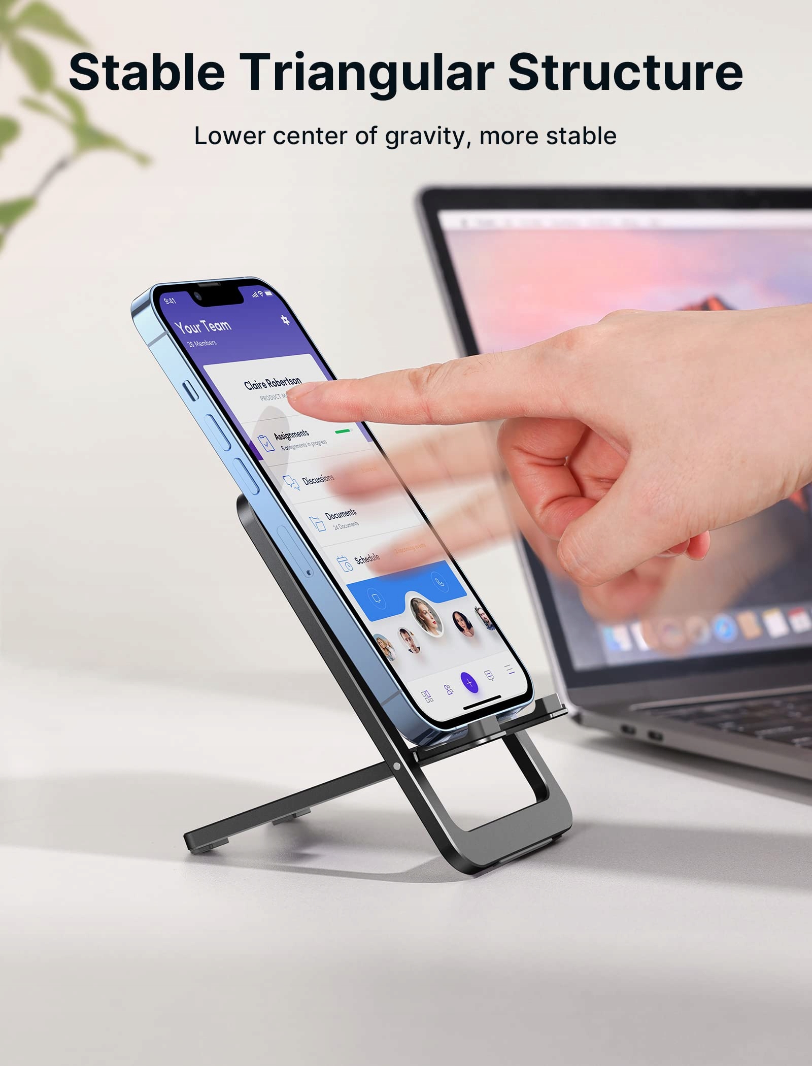 JSAUX Stojak Na Telefon 2 Sztuki Składany Aluminiowy dla iPhone Samsung — miniatura 7