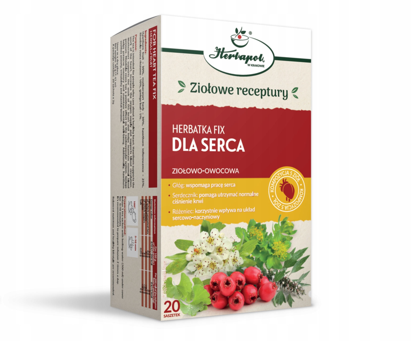 Levně Čaj pro srdce fix (20 x 2 g) 40 g Herbapol Krakov